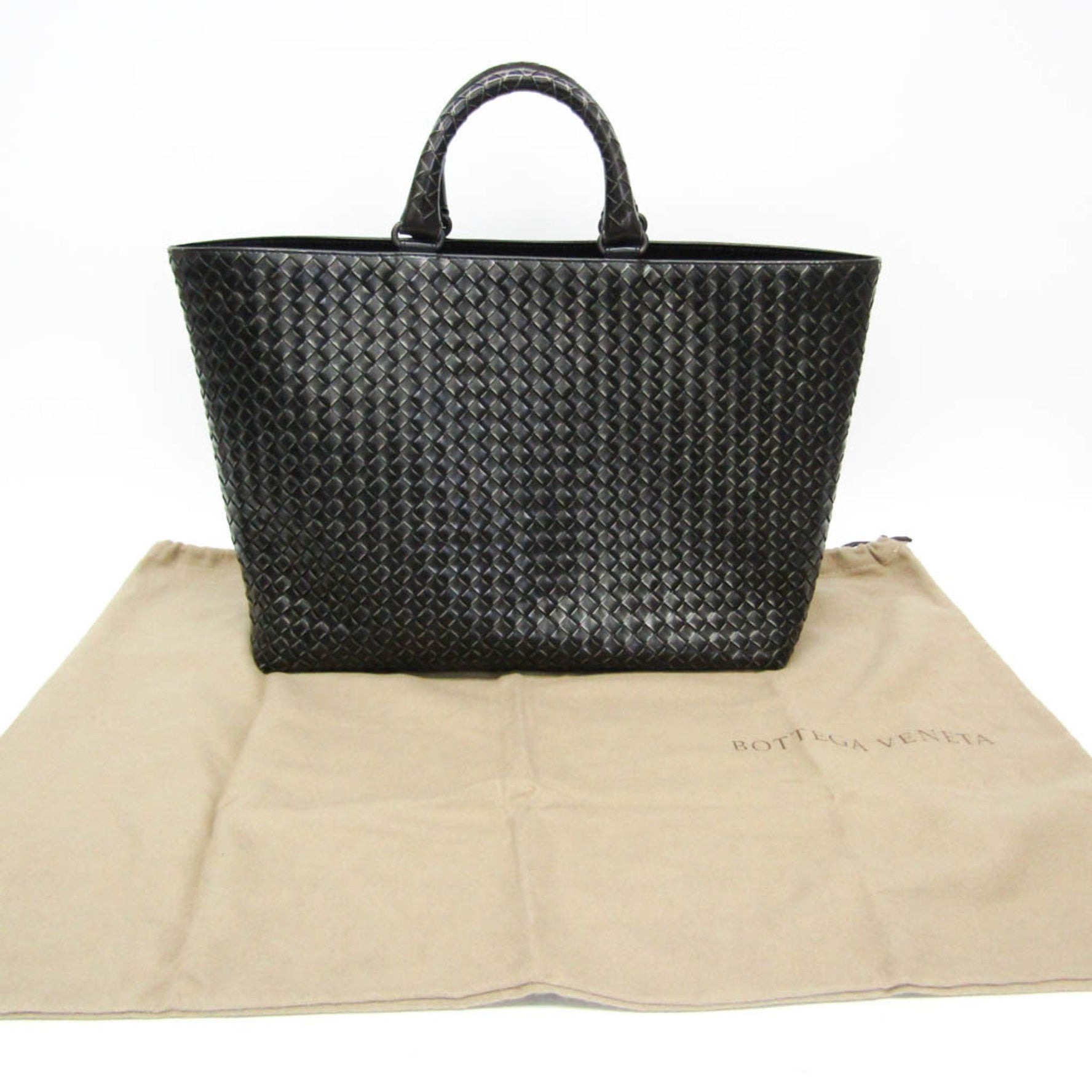 Bottega Veneta Intrecciato Leather Handbag Black