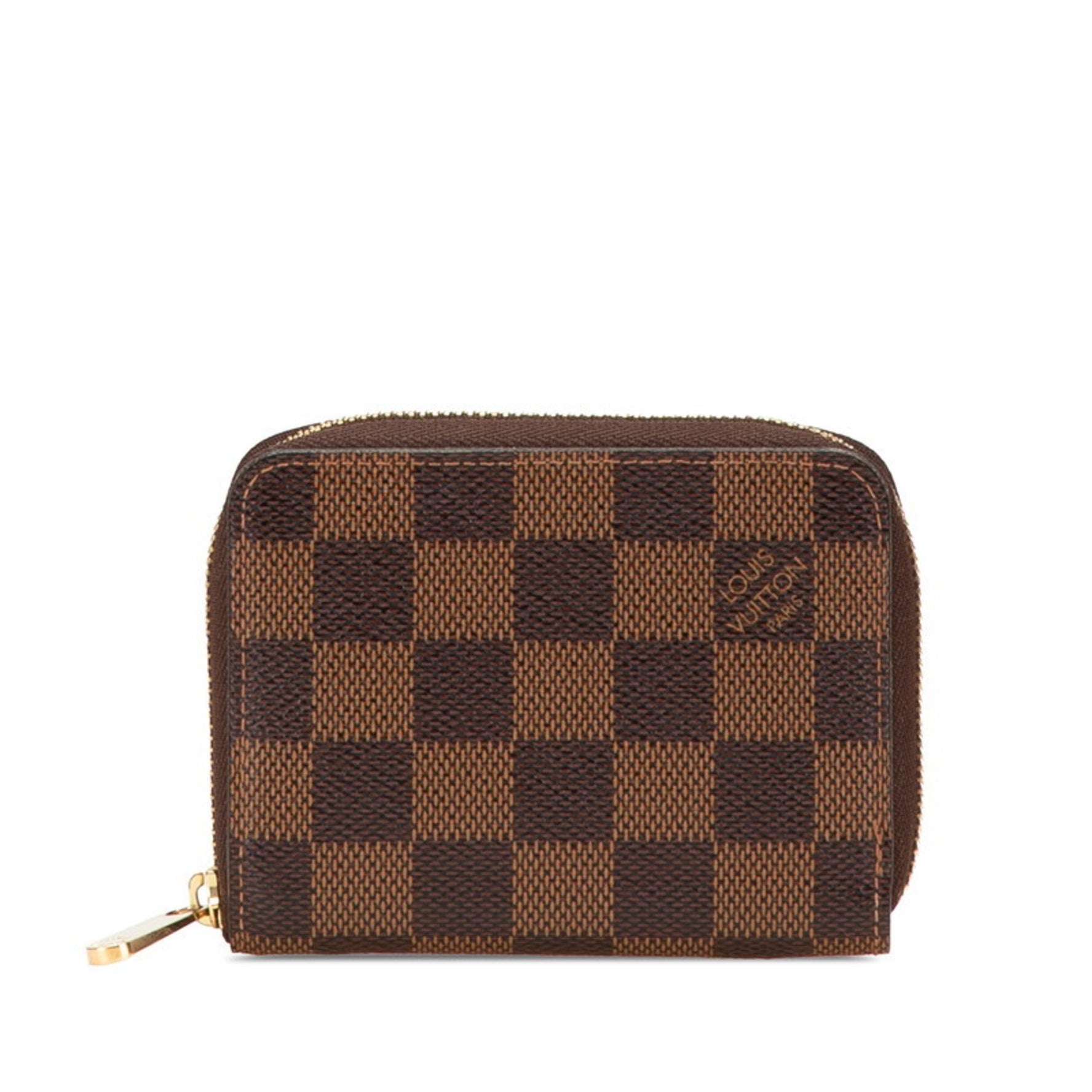 Louis Vuitton Damier Zippy Coin Purse Case PVC Leather