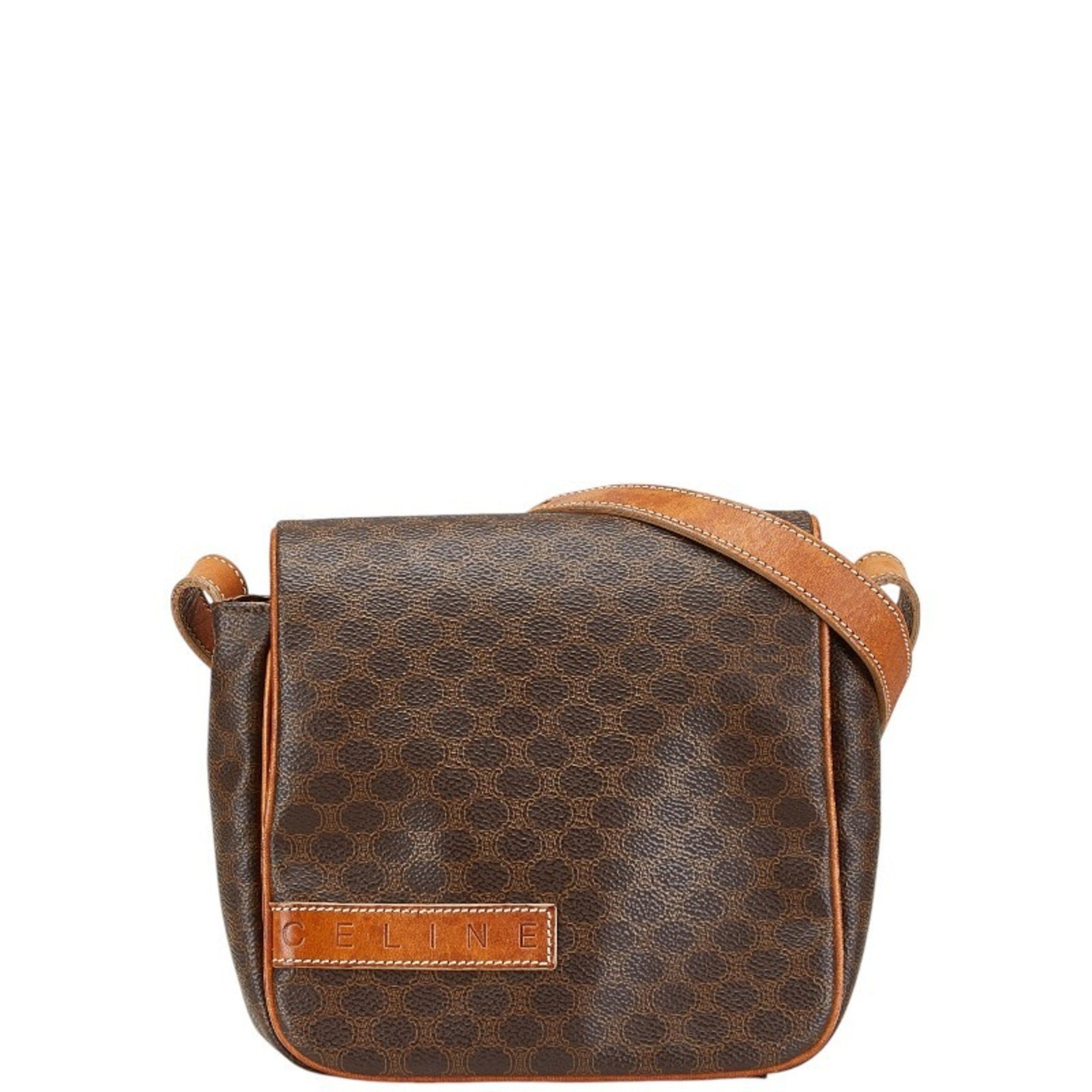 Celine Macadam Shoulder Bag PVC Leather