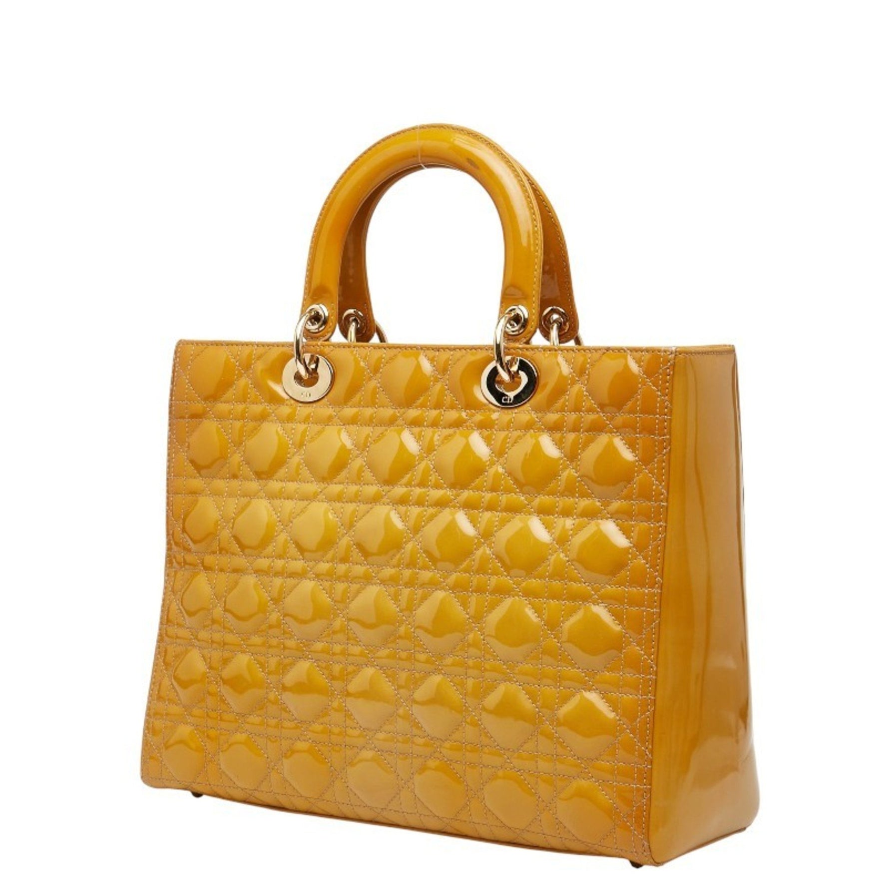 Christian Dior Lady Cannage Handbag/Shoulder Bag, Patent Leather