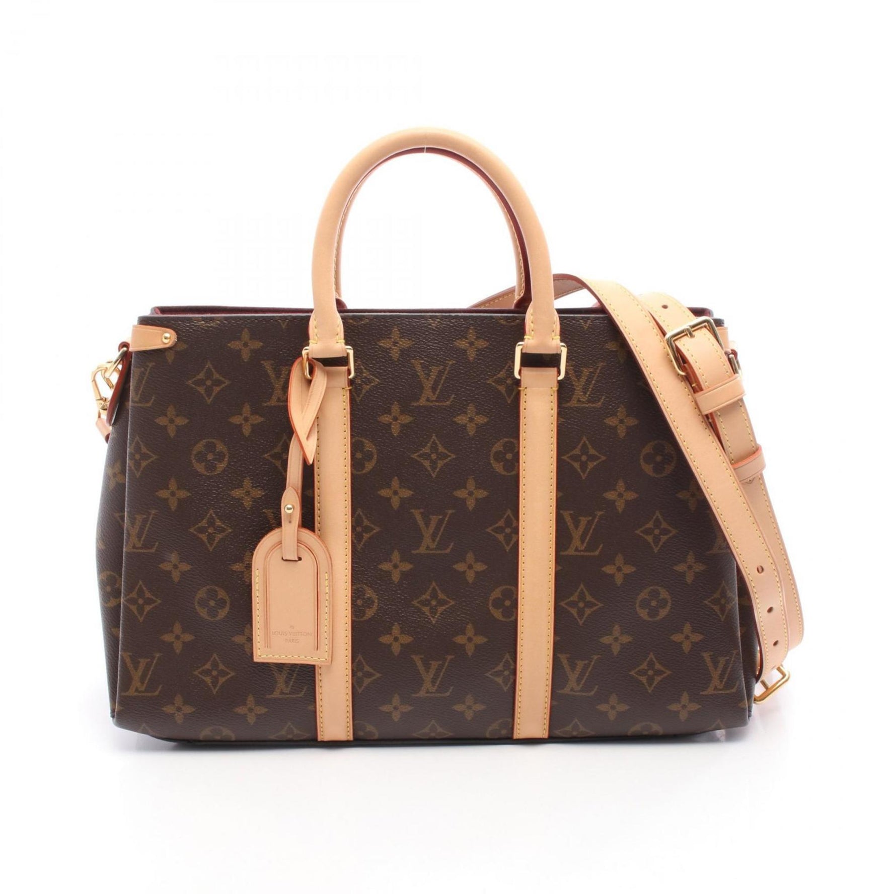 Louis Vuitton Soufflot MM Handbag, Coated Canvas and Leather, Monogram