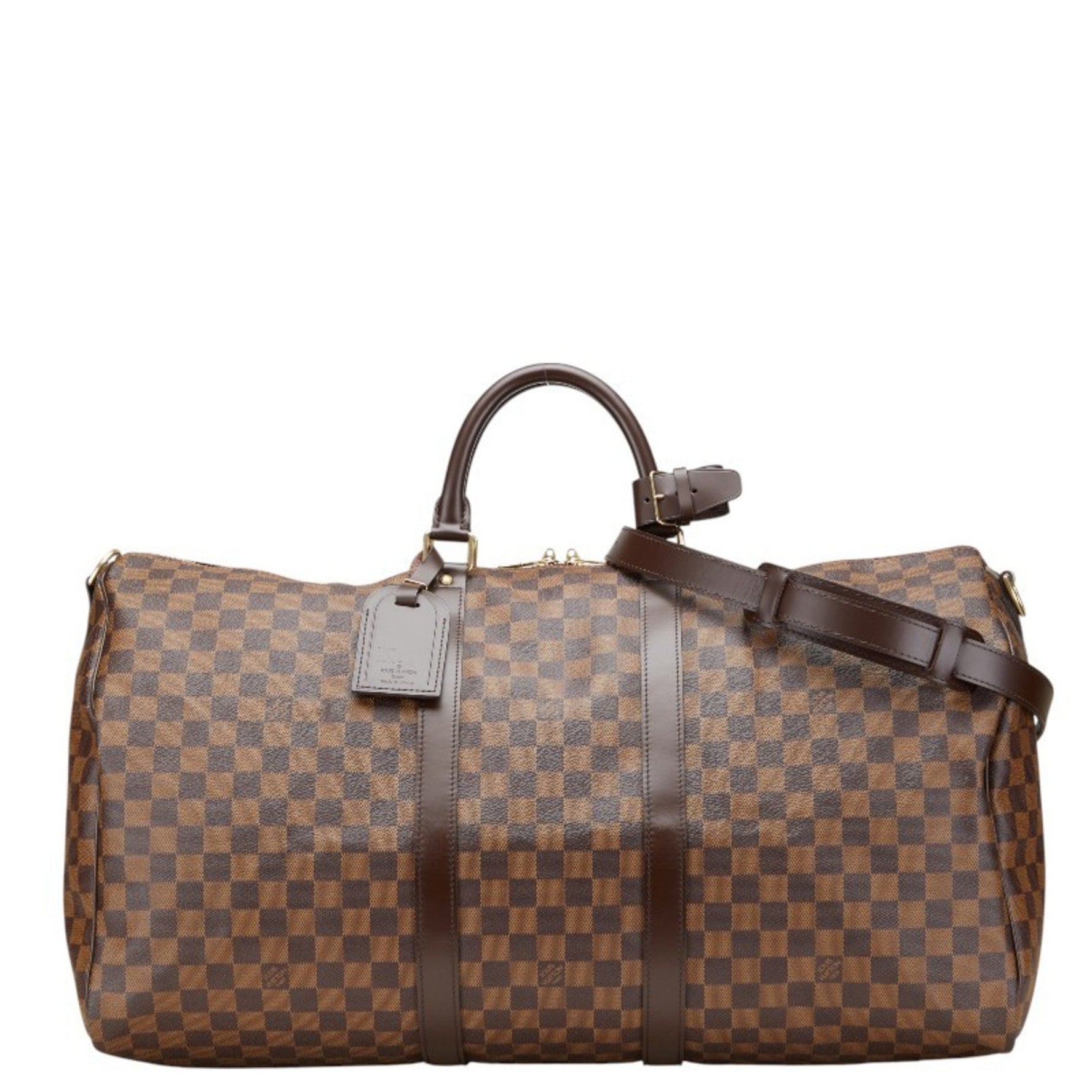Louis Vuitton Damier Keepall Bandouliere 55 Boston/Shoulder Bag, 2-Way, N41414, Brown PVC Leather, Women's, LOUIS VUITTON