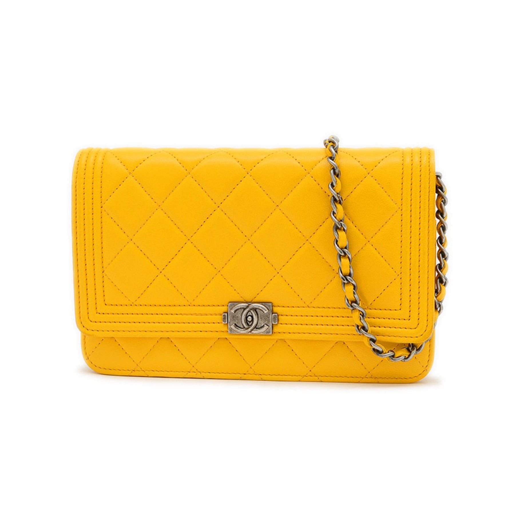 Chanel Boy Chain Wallet Long Lambskin