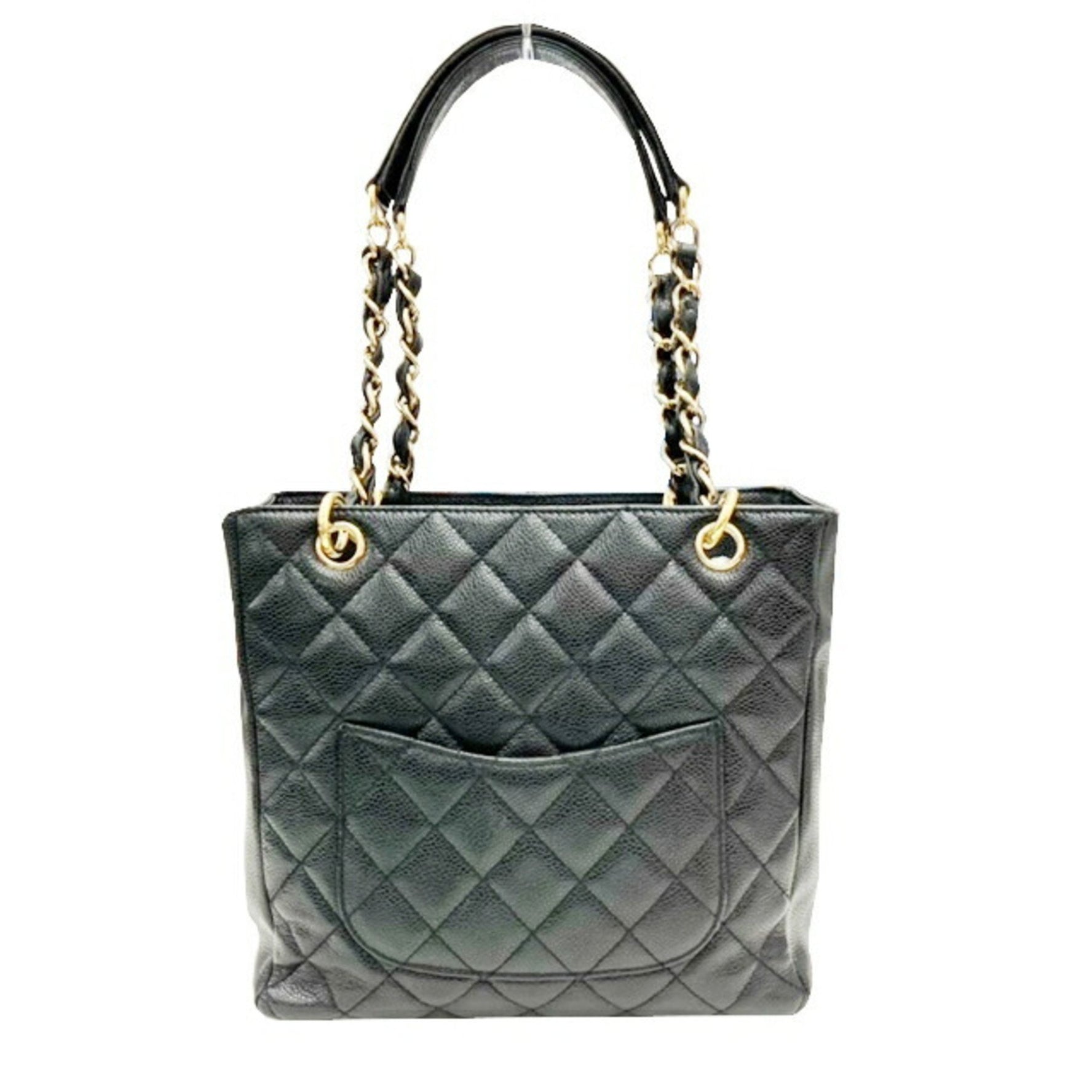 CHANEL Chain Tote Bag PST Caviar Skin Coco Mark 1 2009