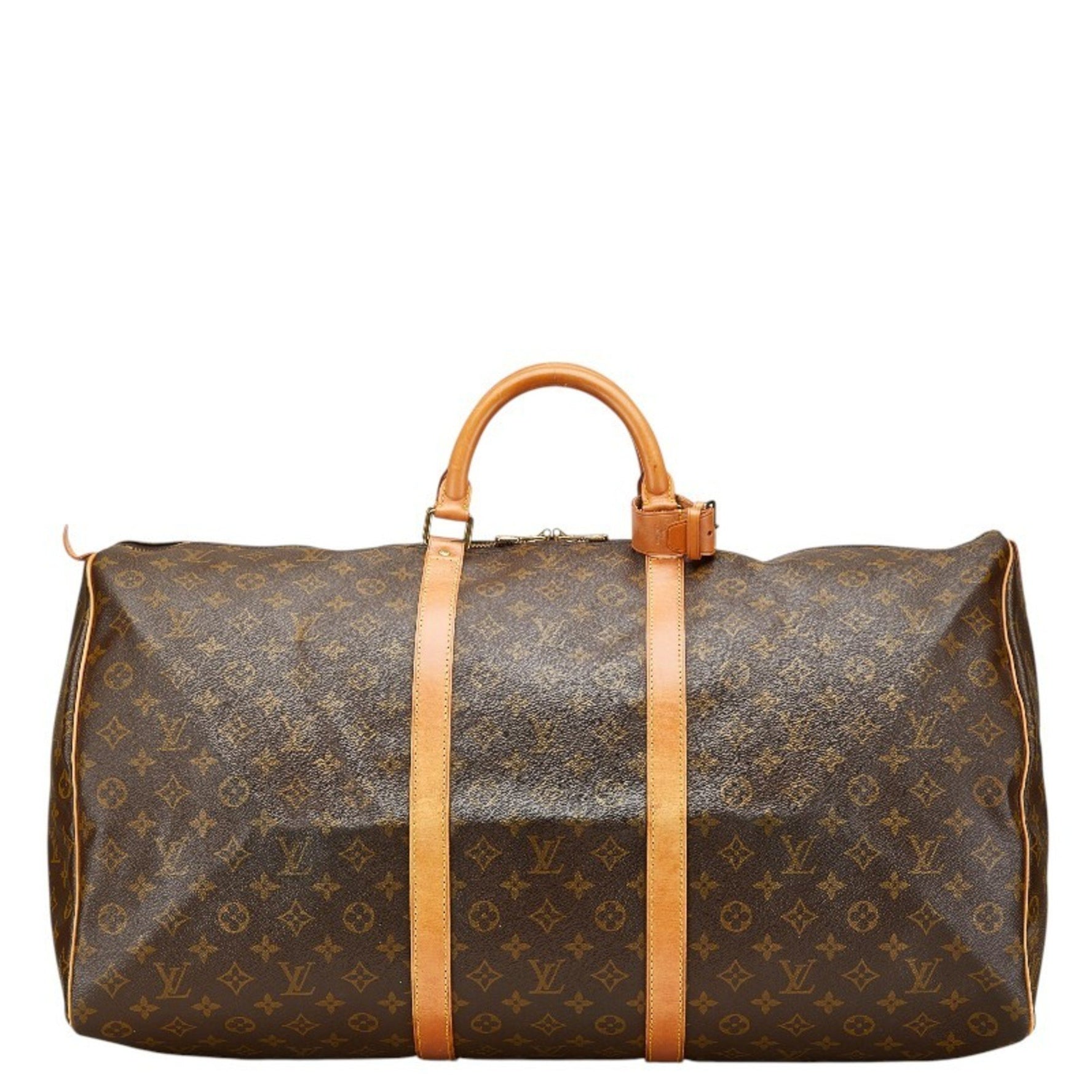 Louis Vuitton Monogram Keepall Bandouliere 60 Boston Bag M41412 Brown PVC Leather Women's LOUIS VUITTON