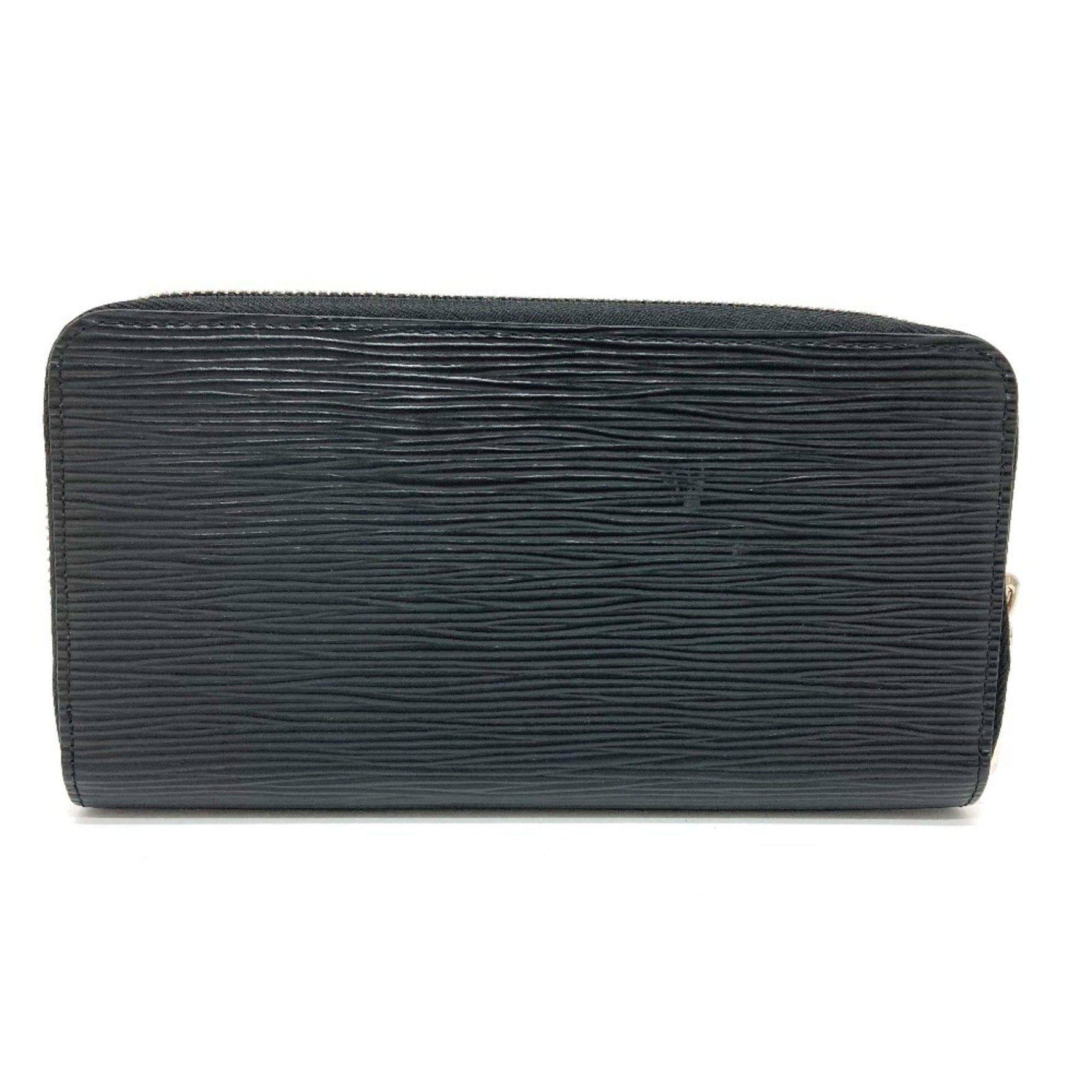 LOUIS VUITTON M64838 Epi Zippy Wallet, Round Zipper Long Leather, Unisex, Noir
