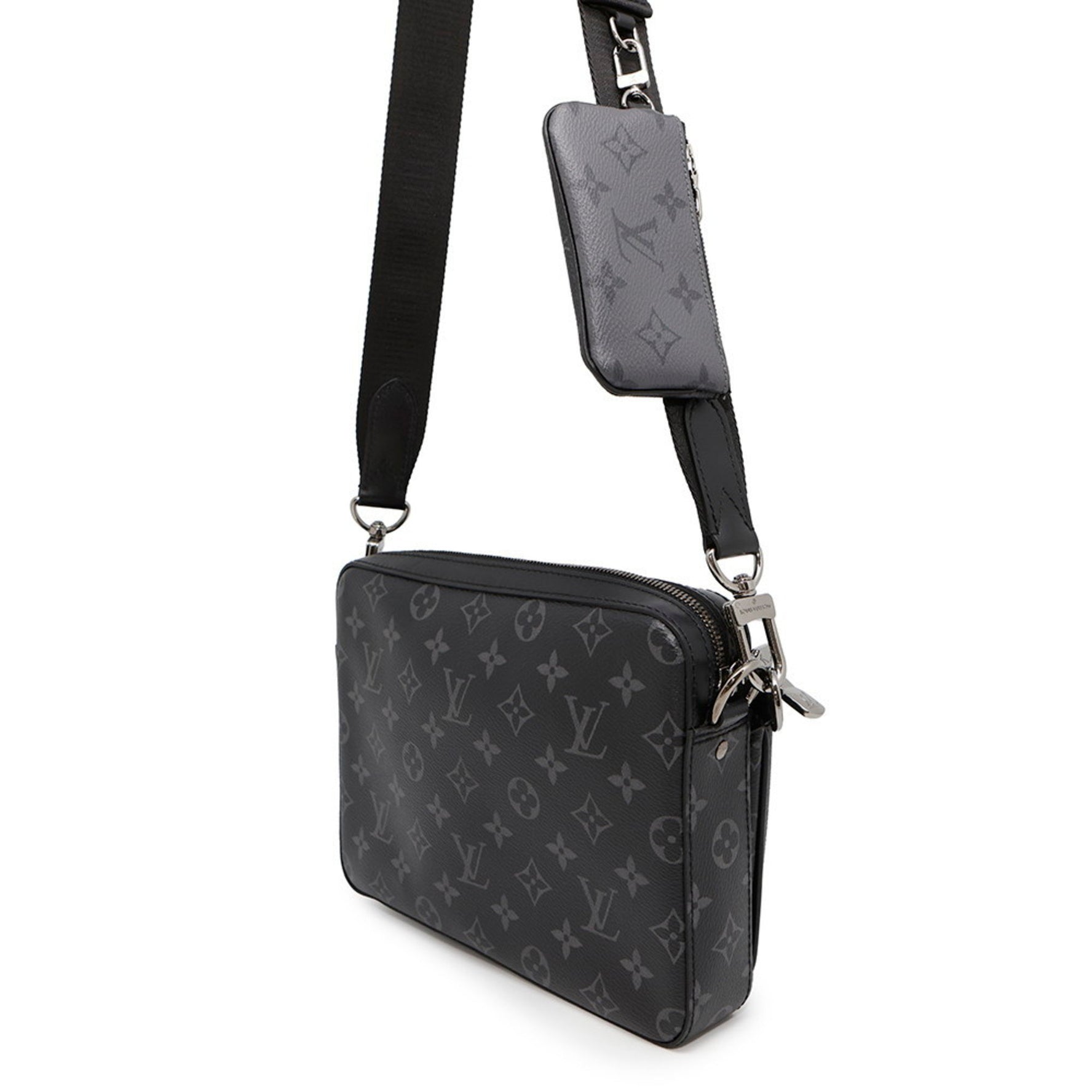 Louis Vuitton Shoulder Bag Monogram Eclipse Reverse Trio Black