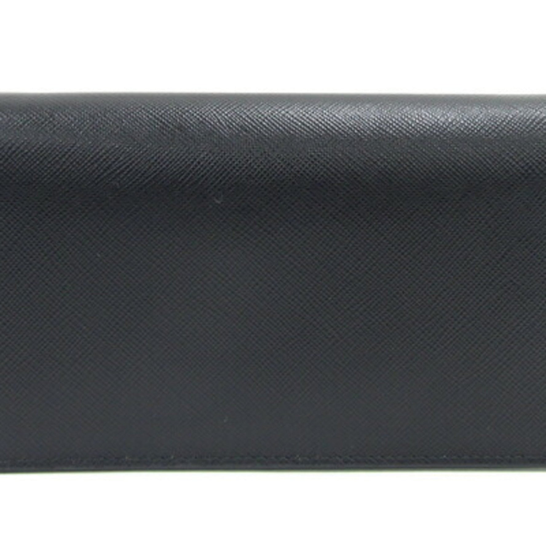 Prada Chain Wallet 1DH044 Black Red Leather Saffiano Pochette Robot Women's PRADA