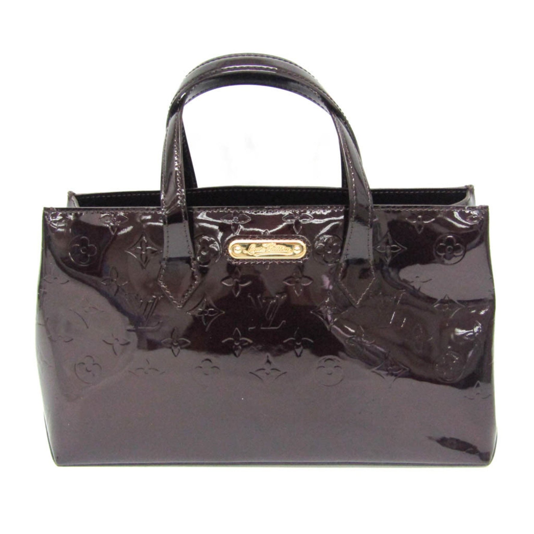 Louis Vuitton Monogram Vernis Wilshire PM M93641 Women's Handbag Amarante