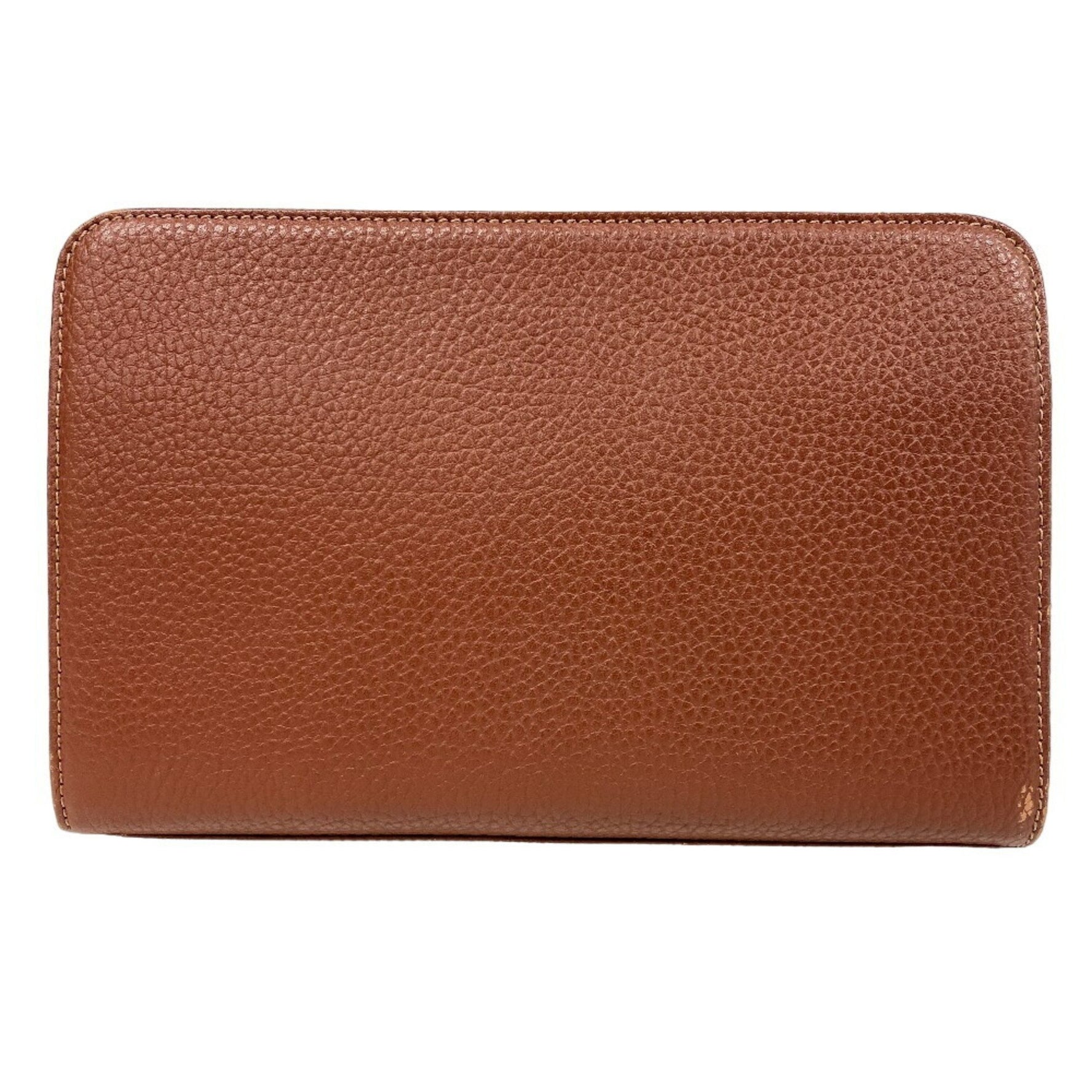 BURBERRY Burberry Clutch Bag Embossed Carriage Second Brown Men's Z0006925