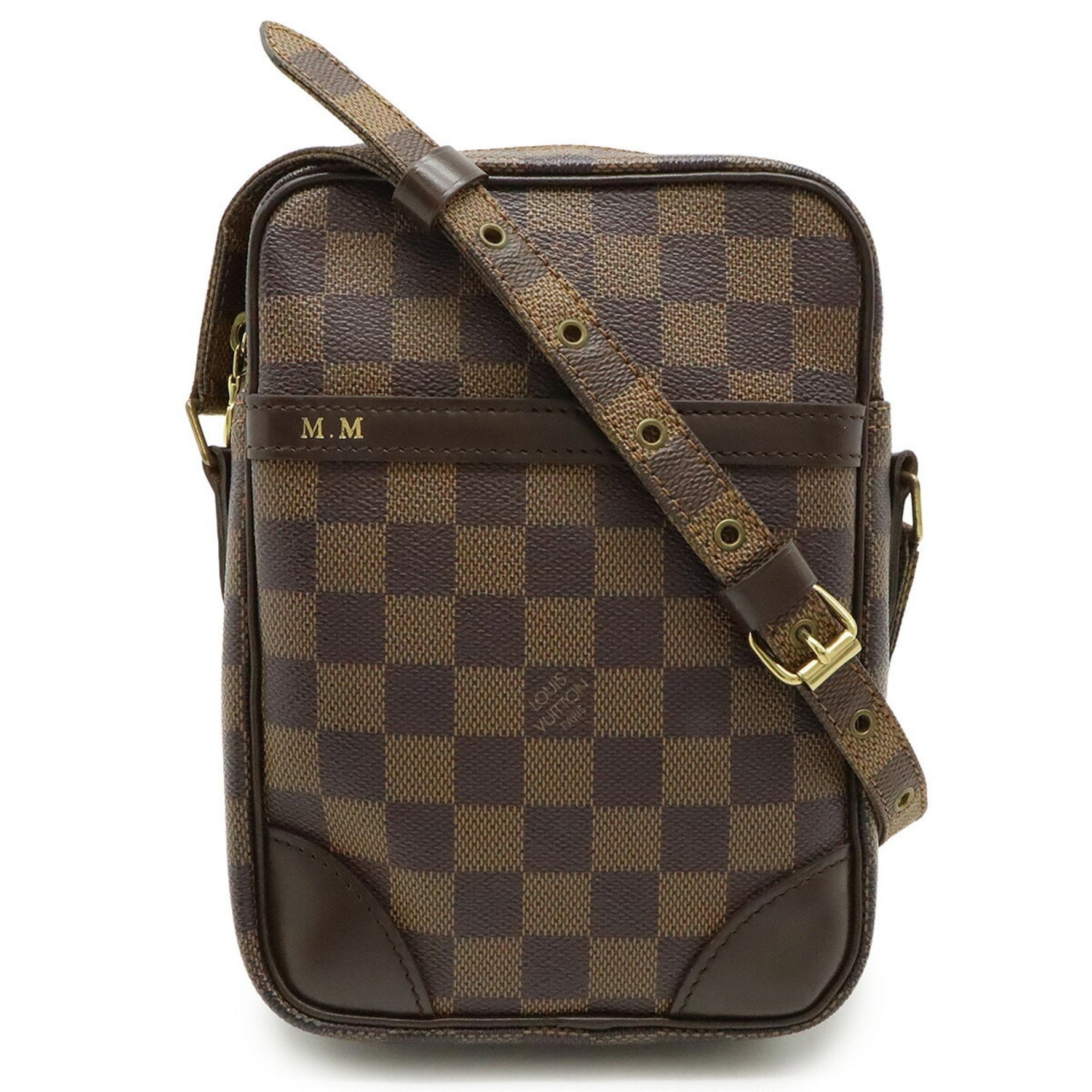 LOUIS VUITTON Damier Danube Shoulder Bag Pochette Special Order SP Initials N48063