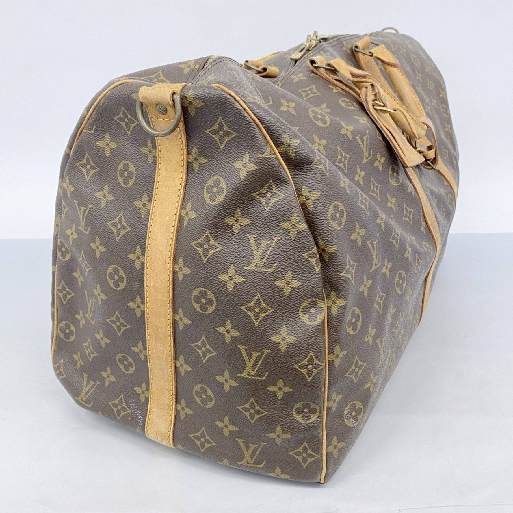 Louis Vuitton Monogram Keepall Bandouliere 60 Boston Bag M41412 Brown Men's Women's P1211551