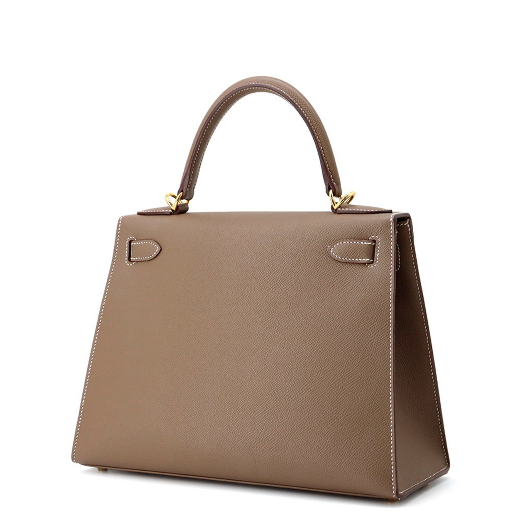 Hermes Hermès Kelly 28 Handbag, Outside Stitching, Etoupe, Epson, B Stamp, 2-Way Shoulder Bag