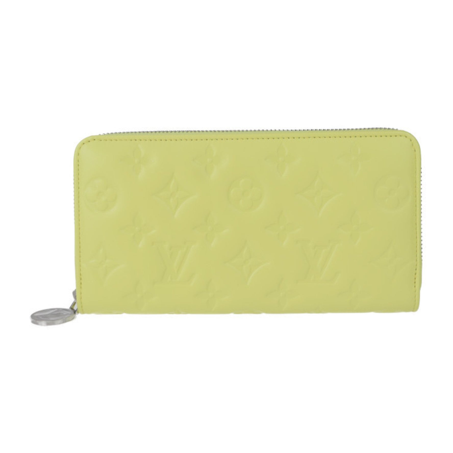 LOUIS VUITTON Zippy Wallet Monogram Long M83104 Lamb Leather Yellow Round R2426113012111