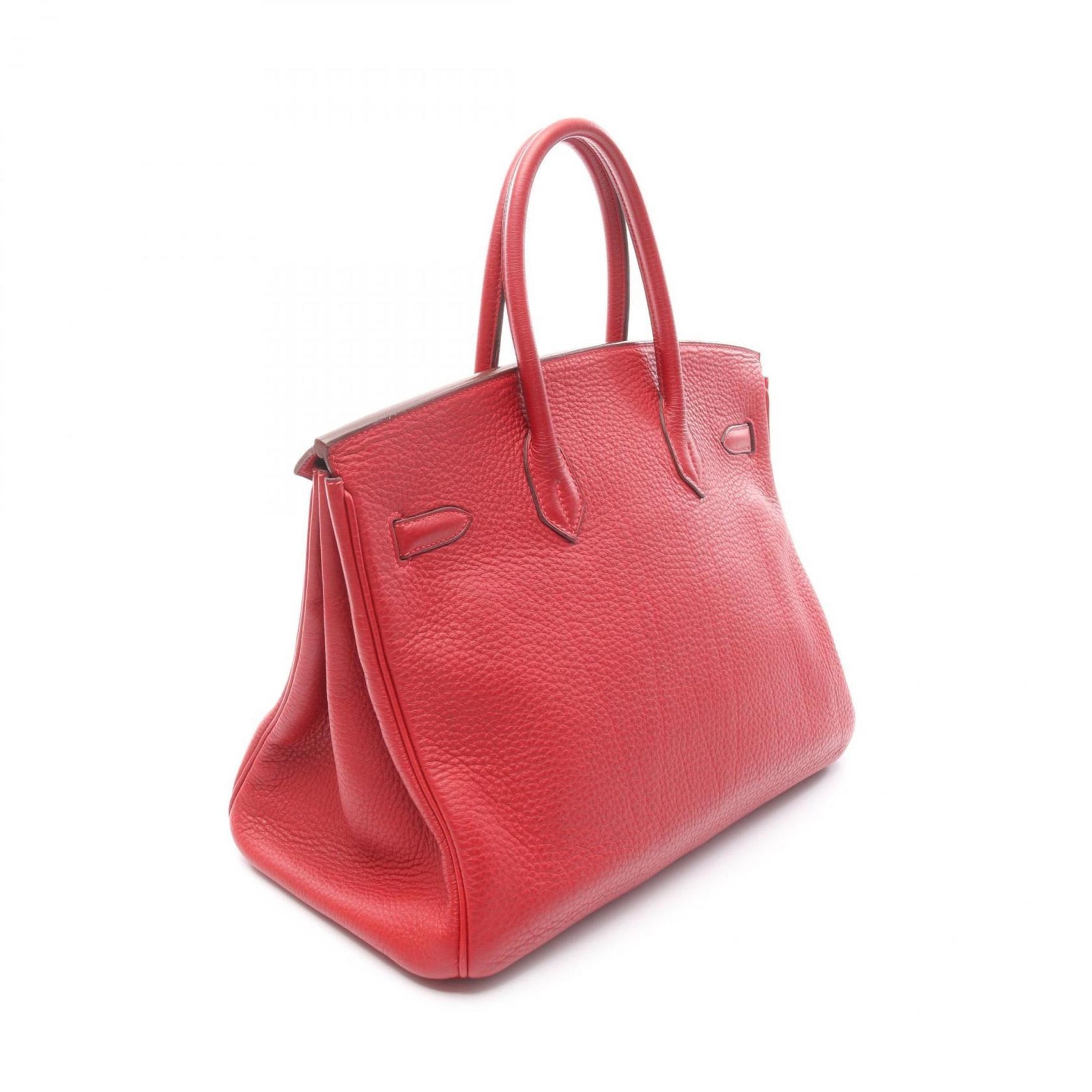 Hermes Birkin 35 handbag, leather, Fjord, women's, red