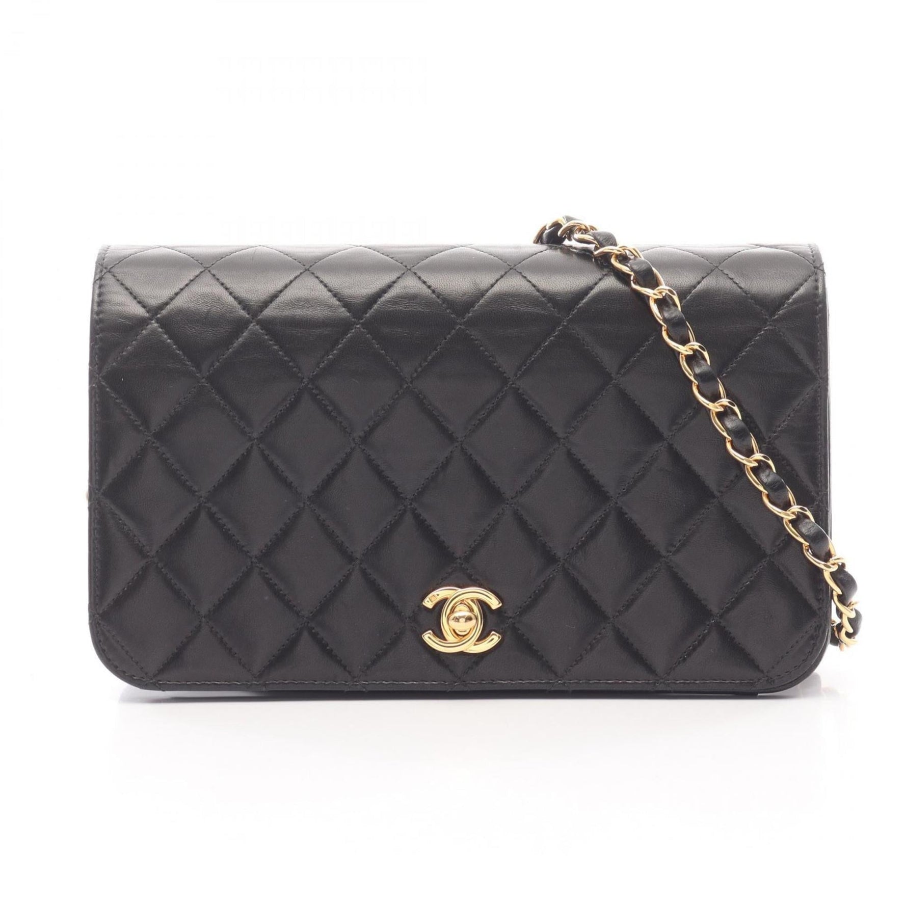 CHANEL Matelasse Full Flap Shoulder Bag in Lambskin Leather
