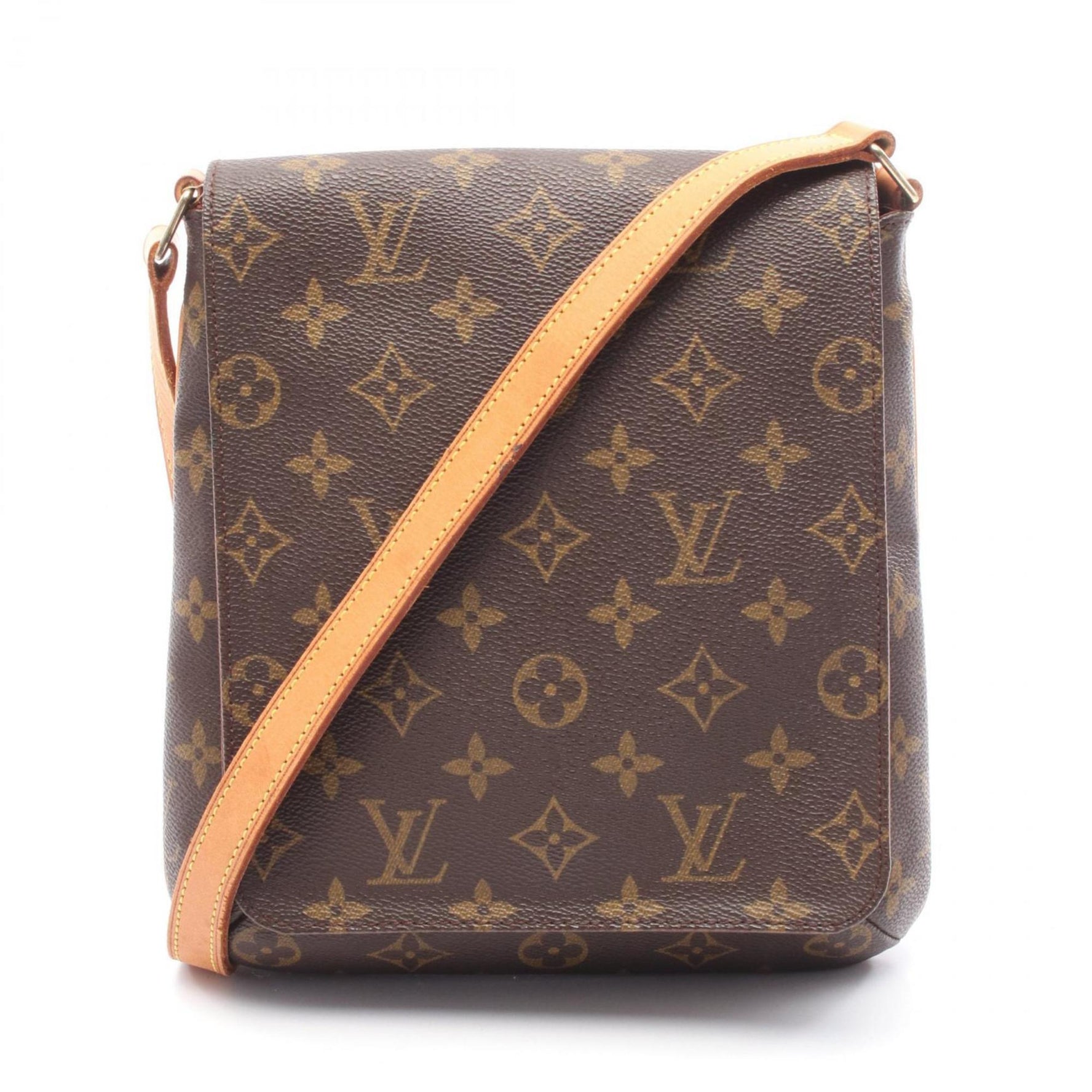 Louis Vuitton Musette Salsa Short Strap Shoulder Bag Coated Canvas Leather Monogram