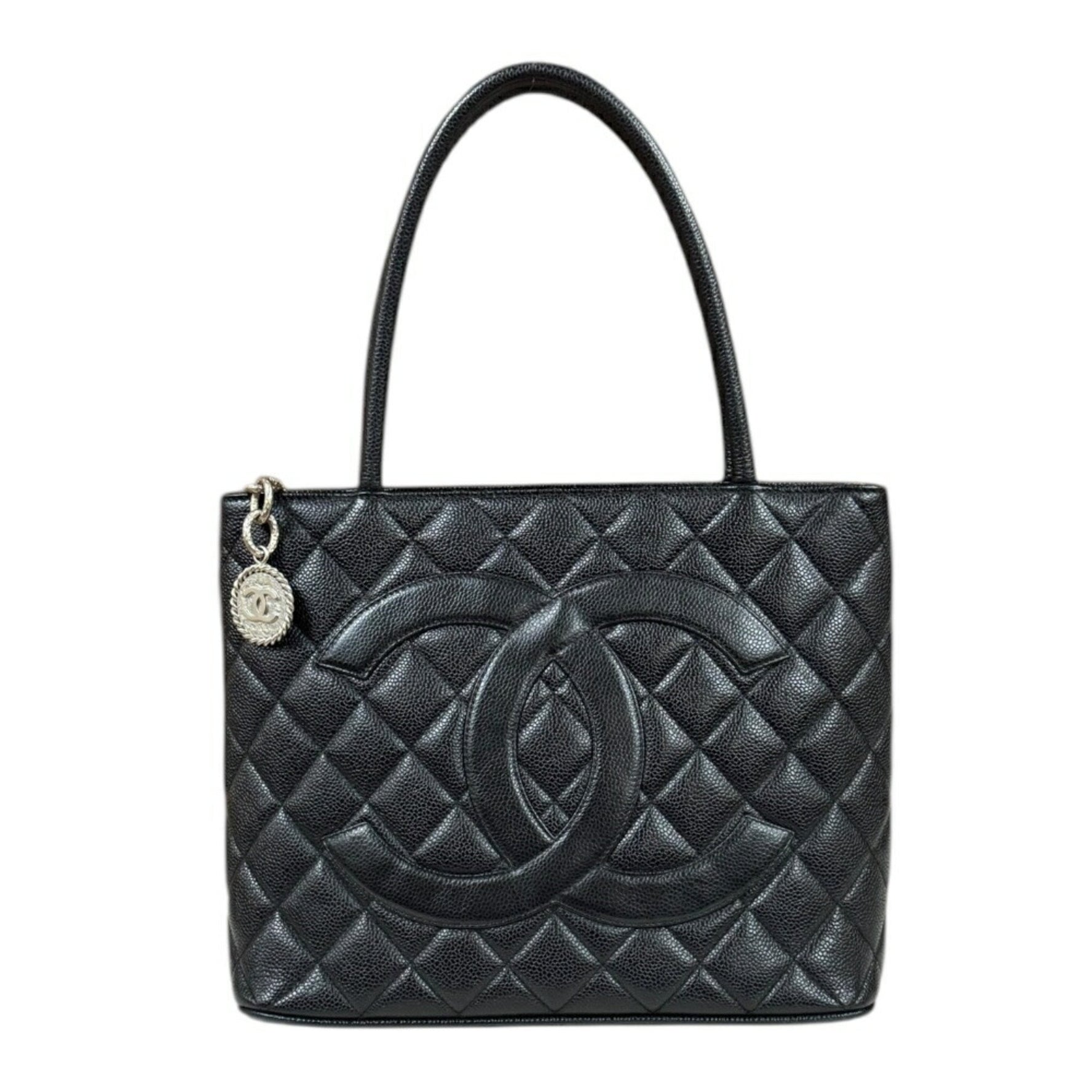 Chanel Reproduction Tote Matelasse Bag Caviar Skin Black Women's CHANEL