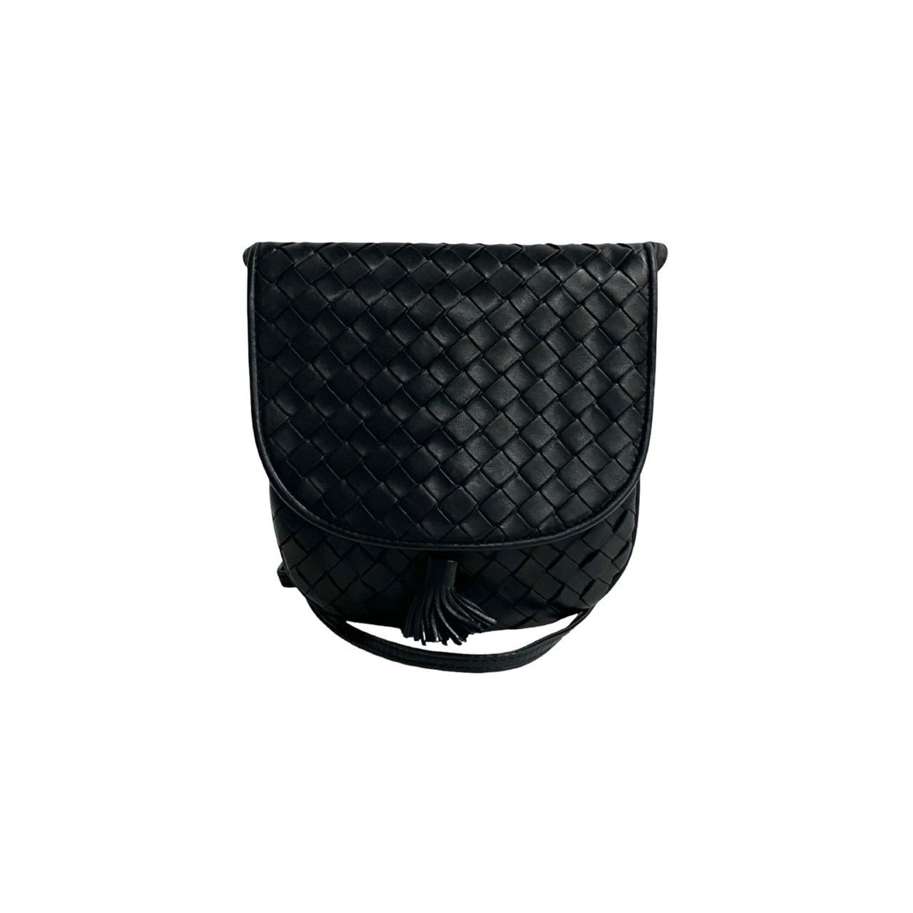 BOTTEGA VENETA Intrecciato Tassel Leather Mini Shoulder Bag/Pochette in