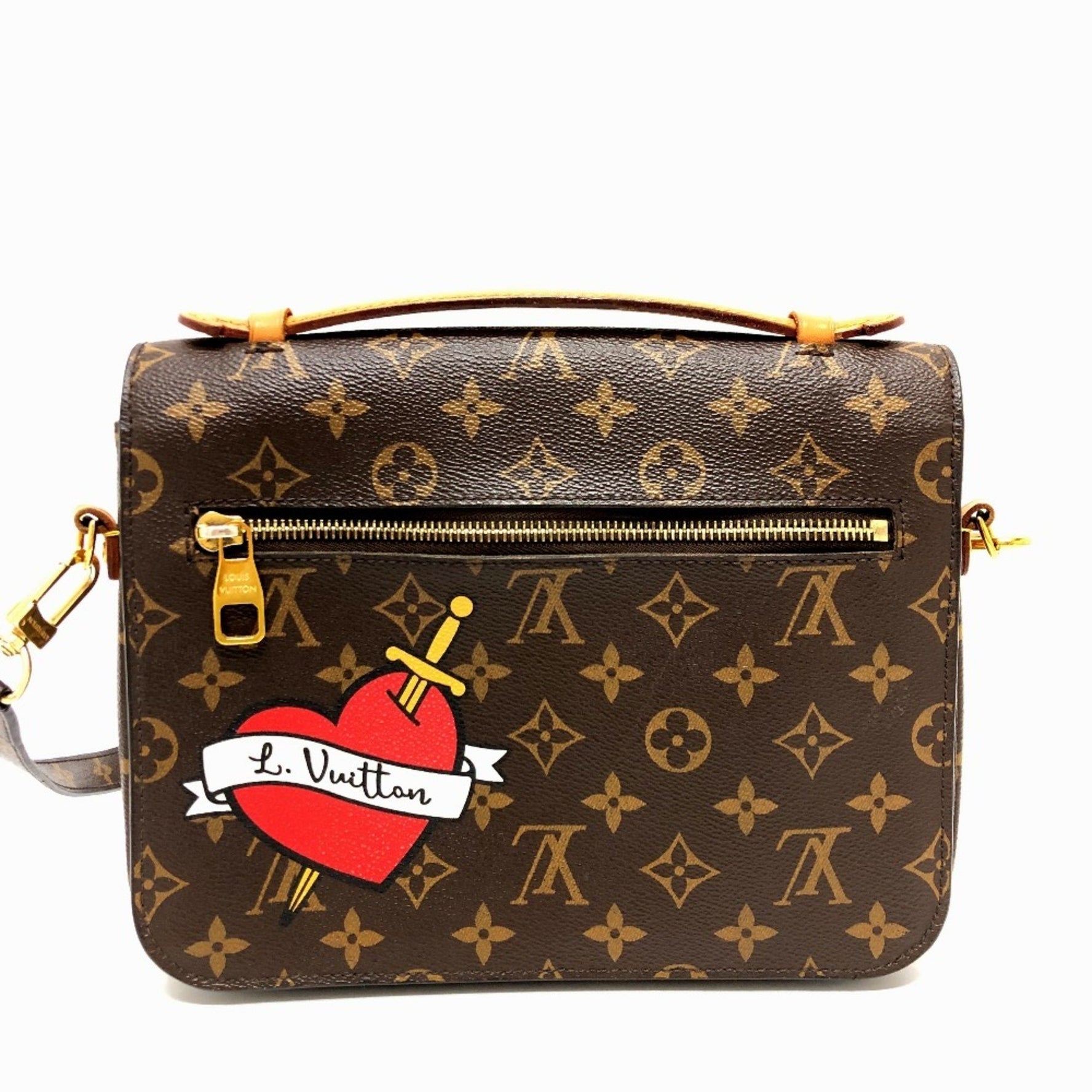 LOUIS VUITTON M43991 Pochette Metis MM Patches 2-Way Handbag in Monogram Canvas, Brown, Women's