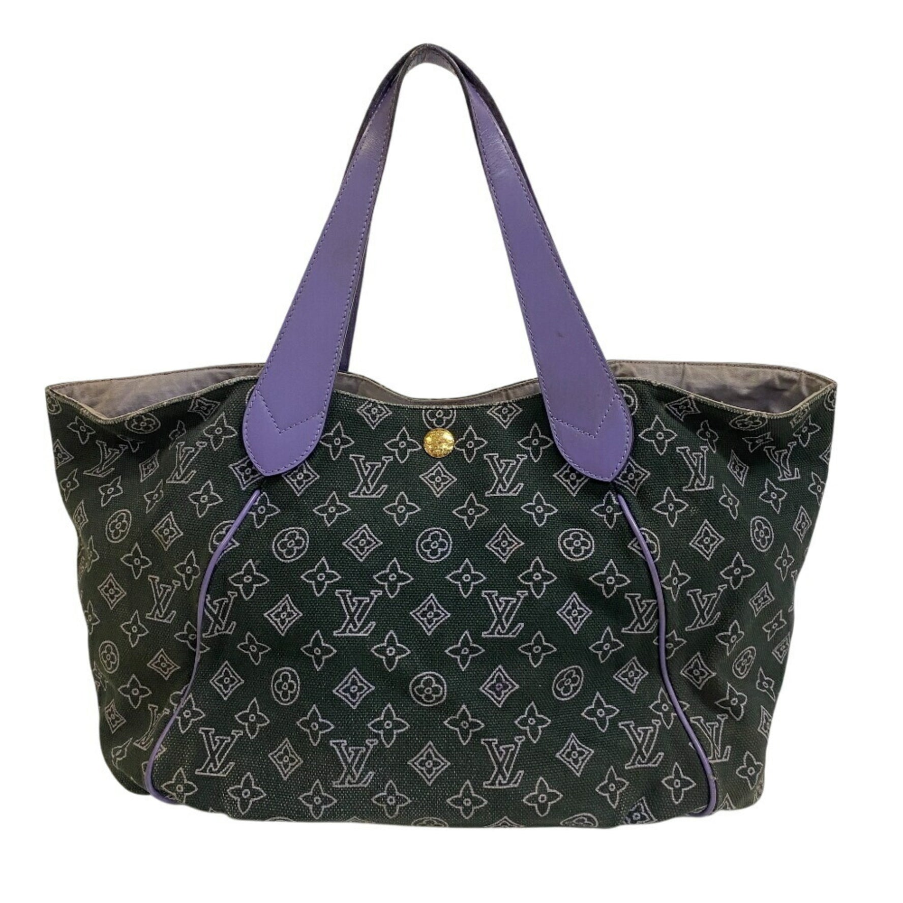 LOUIS VUITTON M95987 Cabas Ipanema GM Monogram Beachline Tote Bag, Purple, Women's