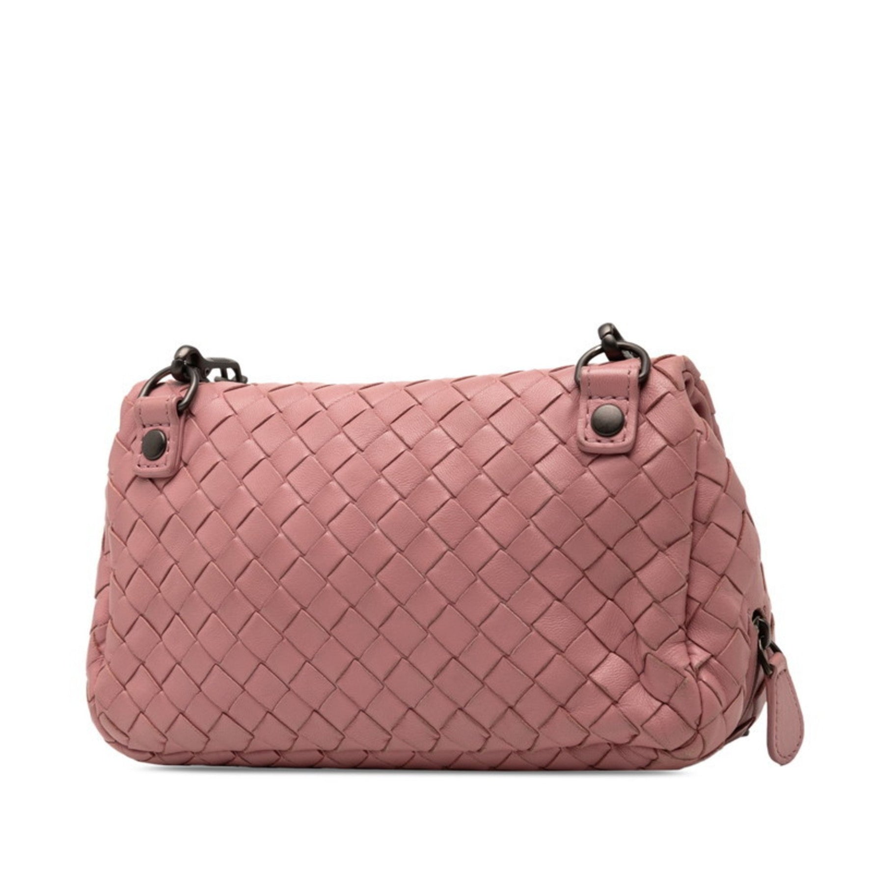 Bottega Veneta Intrecciato Chain Shoulder Bag in Leather