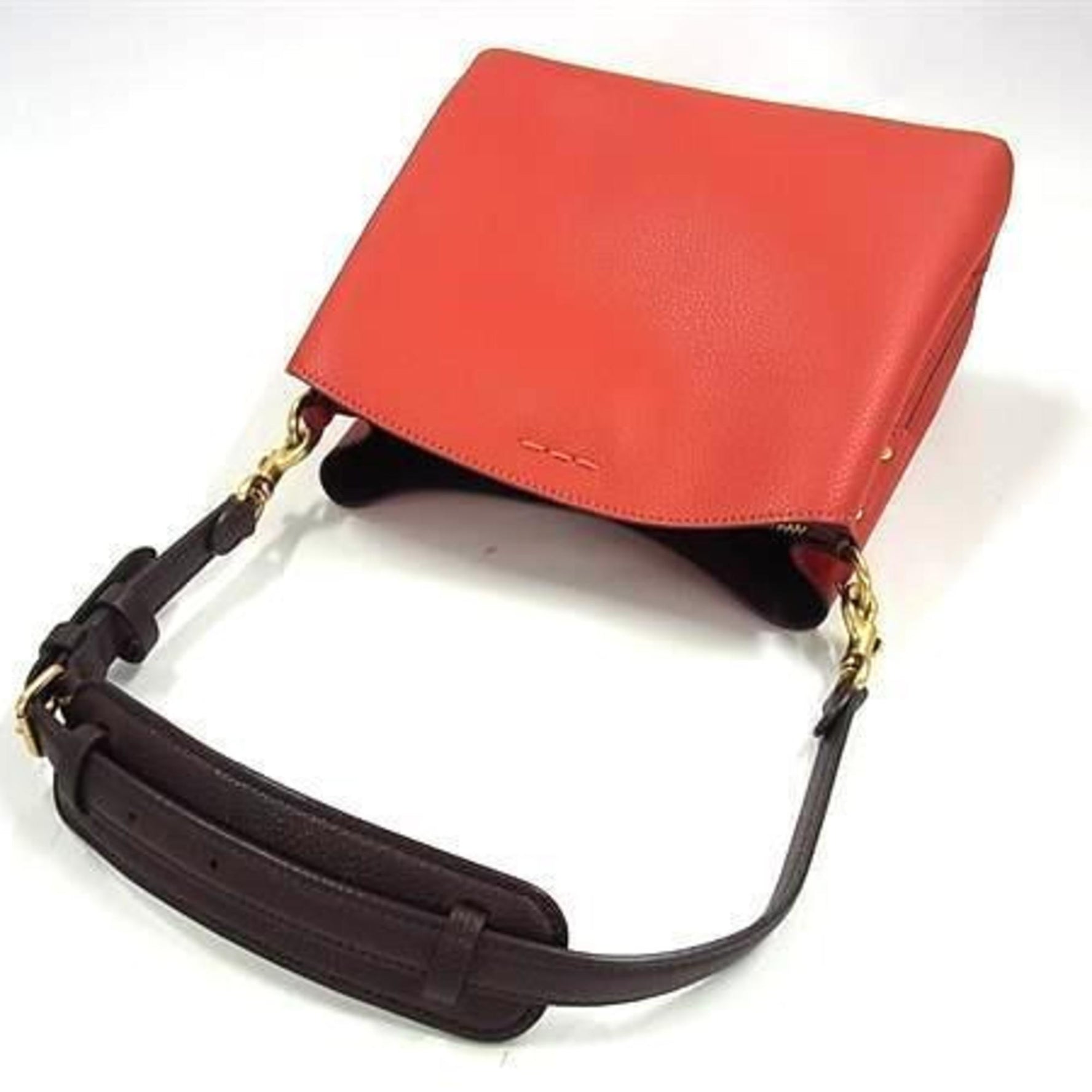 COACH Shoulder Bag Willow Red Leather Bucket