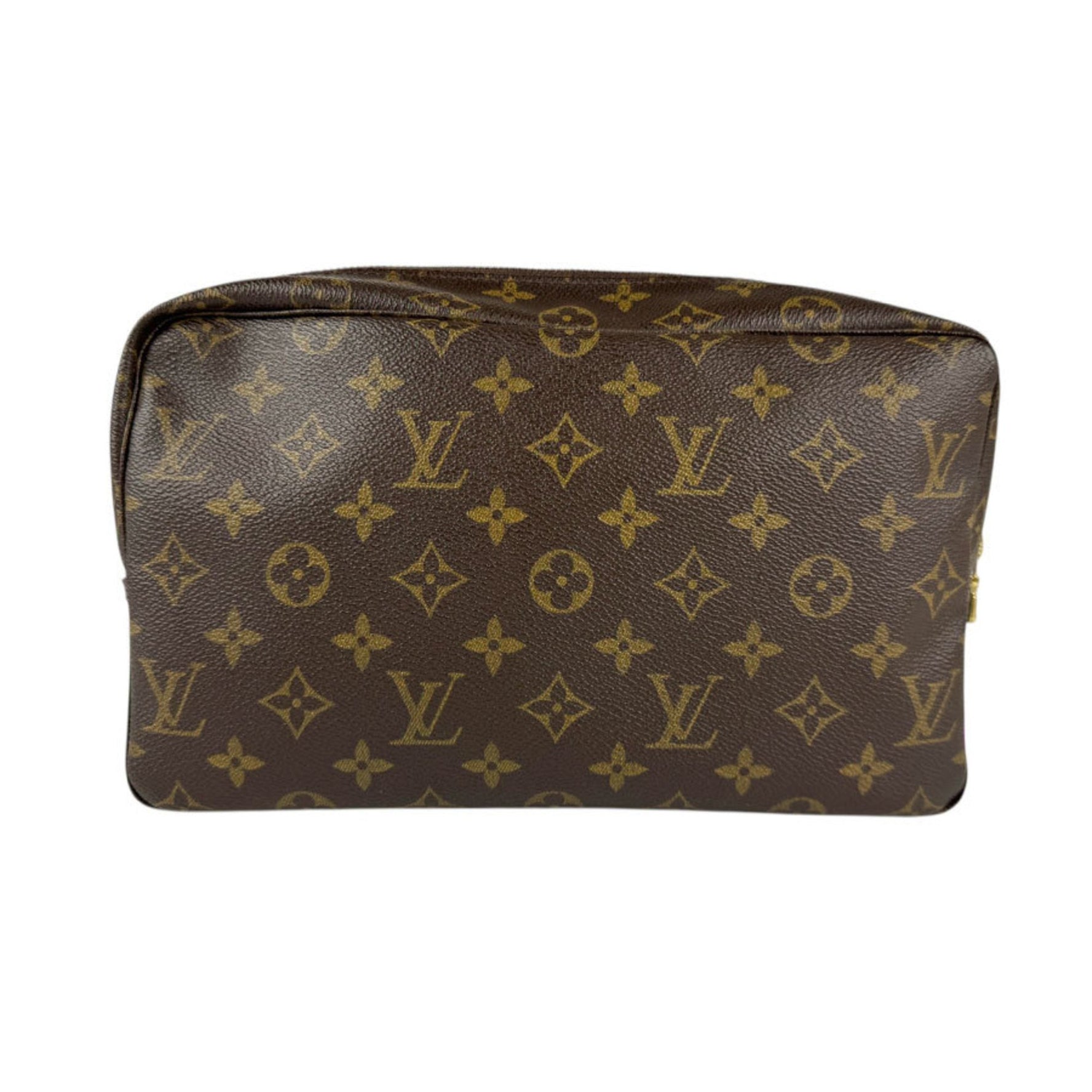 Louis Vuitton Clutch Bag Pouch Monogram Truss Toilette 28 Canvas Gold