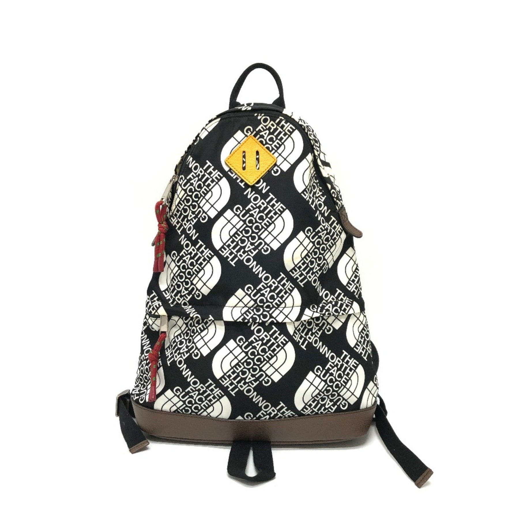 GUCCI x THE NORTH FACE Collaboration Backpack in Nylon/Leather, Black and White