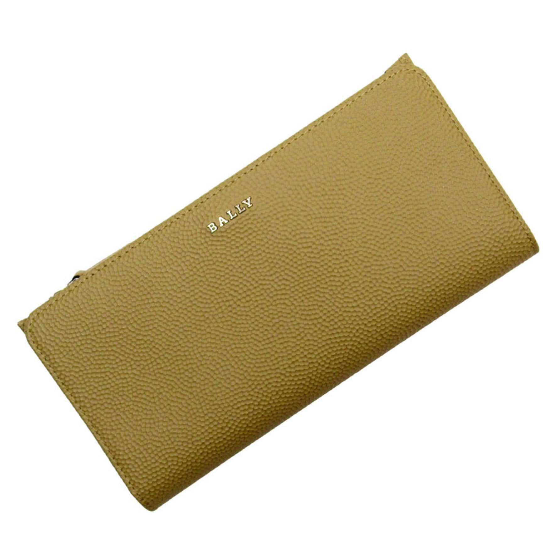 BALLY bi-fold long wallet, leather, beige, for men and women, t19134k