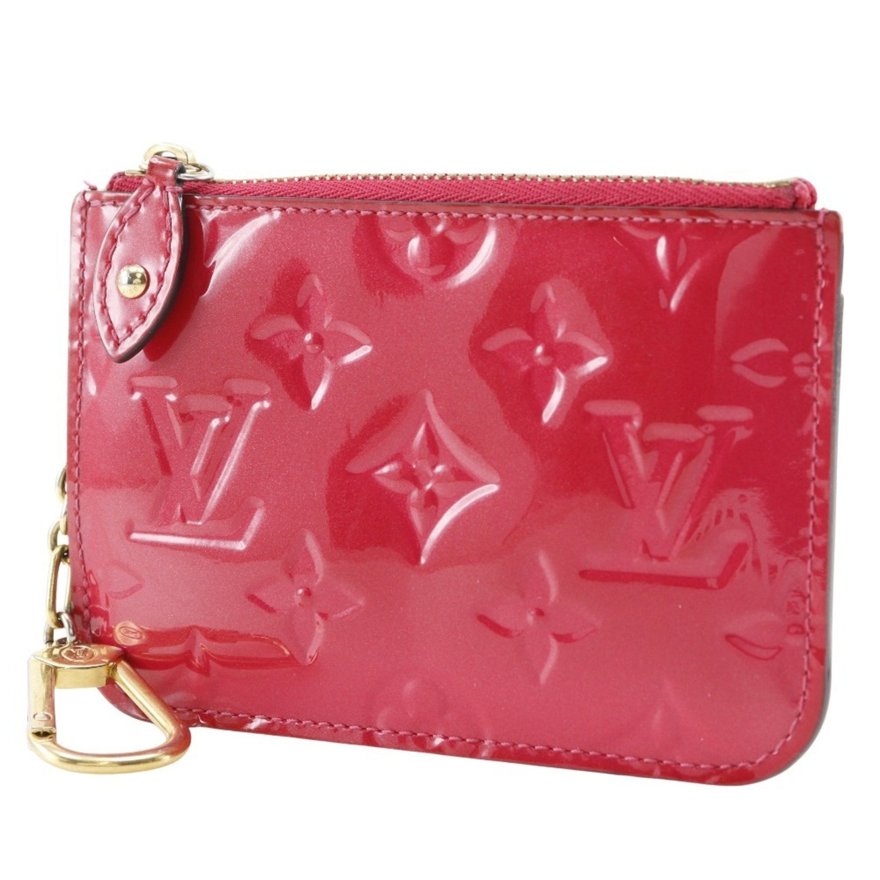 Louis Vuitton Pochette Cle NM Coin Case Monogram Vernis Hot Pink 2016