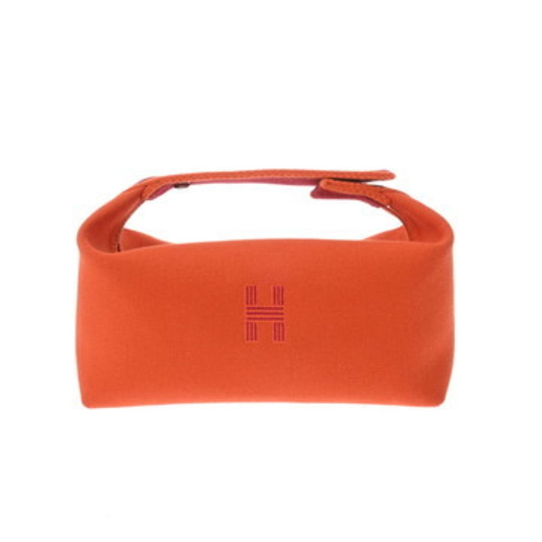 HERMES Bride A Black PM Feu/Rouge H Canvas Pouch