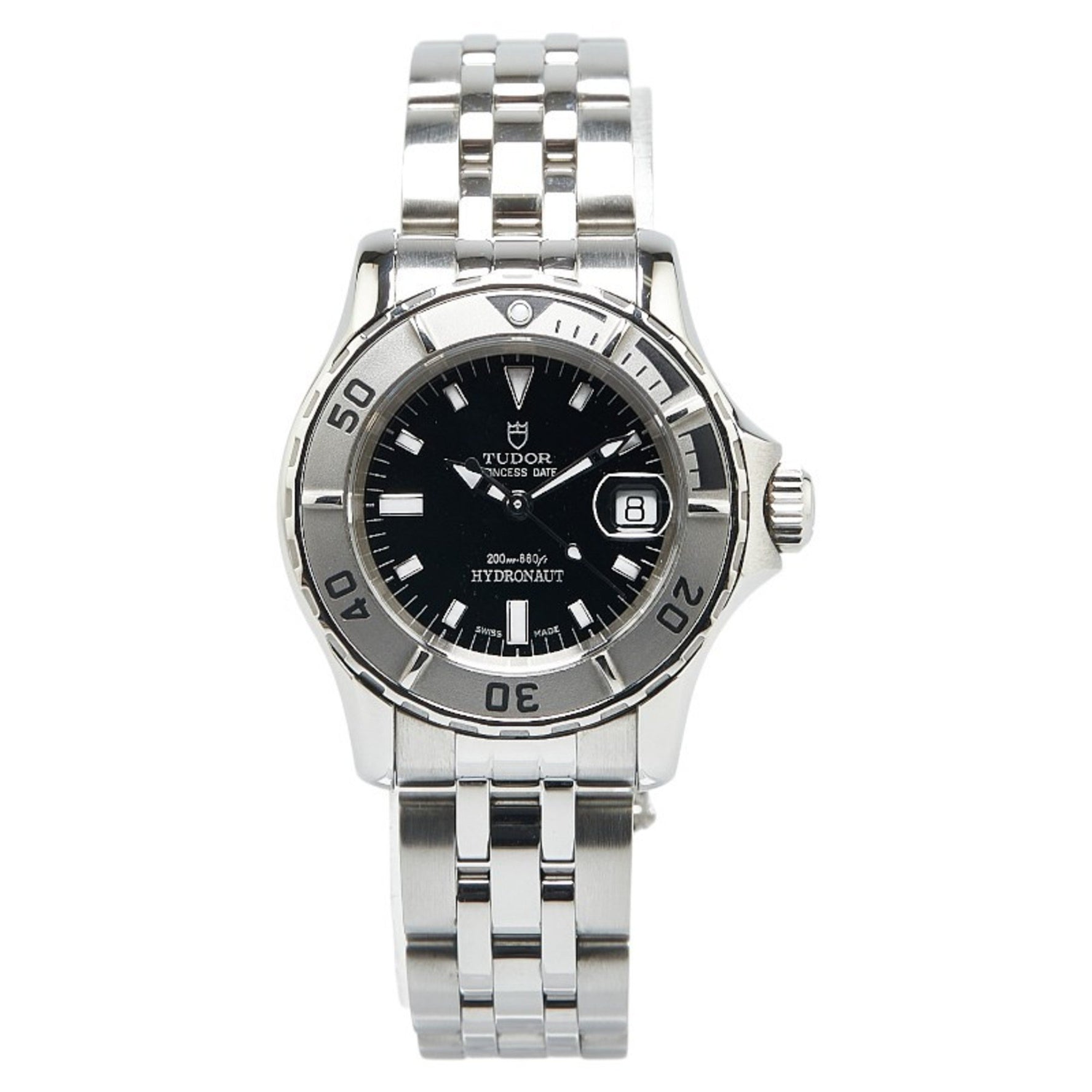 Tudor Hydronaut Watch Automatic Black Dial Stainless Steel Ladies TUDOR