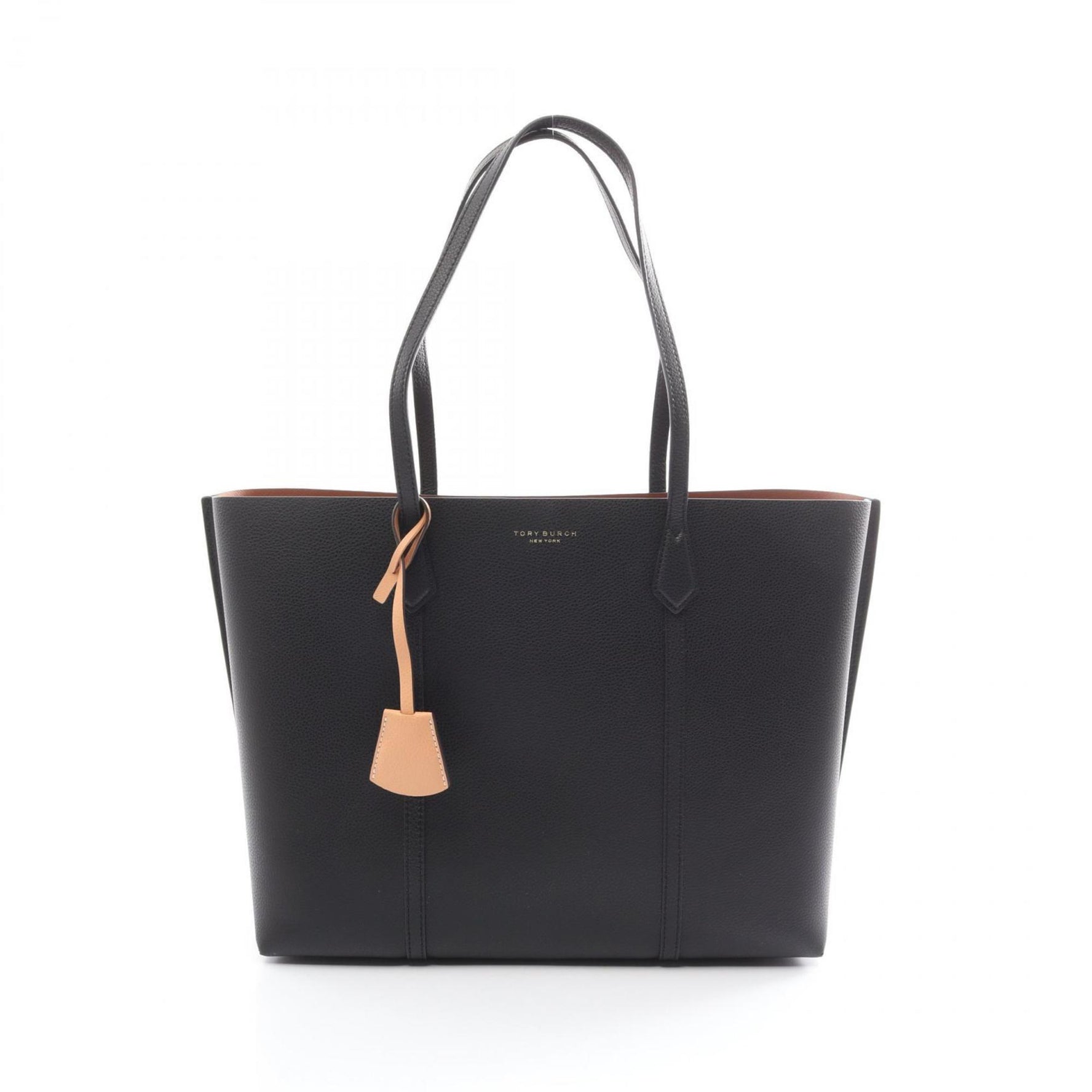 Tory Burch Perry Triple Compartment Tote Bag Leather Women's Black