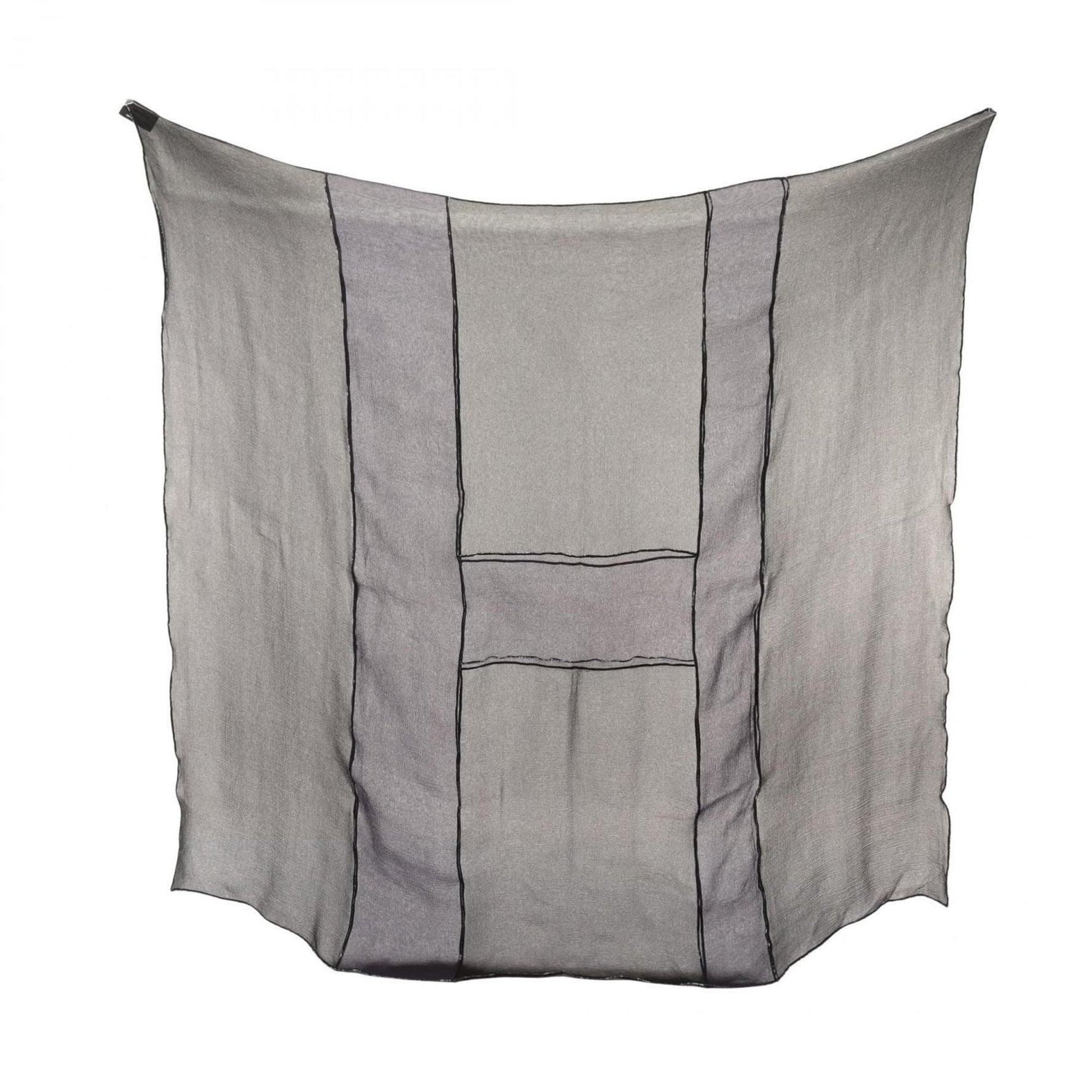 Hermes Silk Muslin Scarf for Women Black Navy