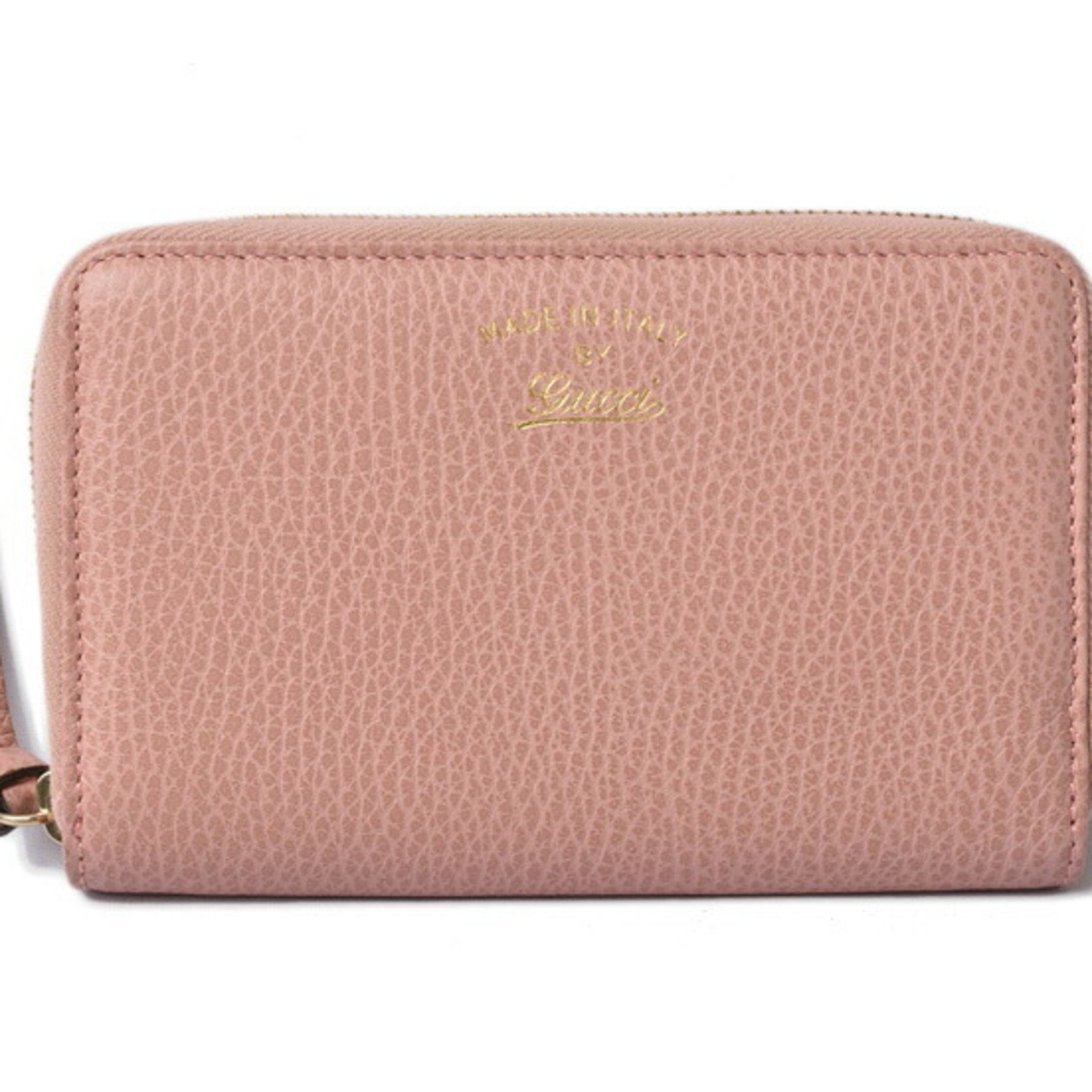 Gucci wallet folding swing leather light pink