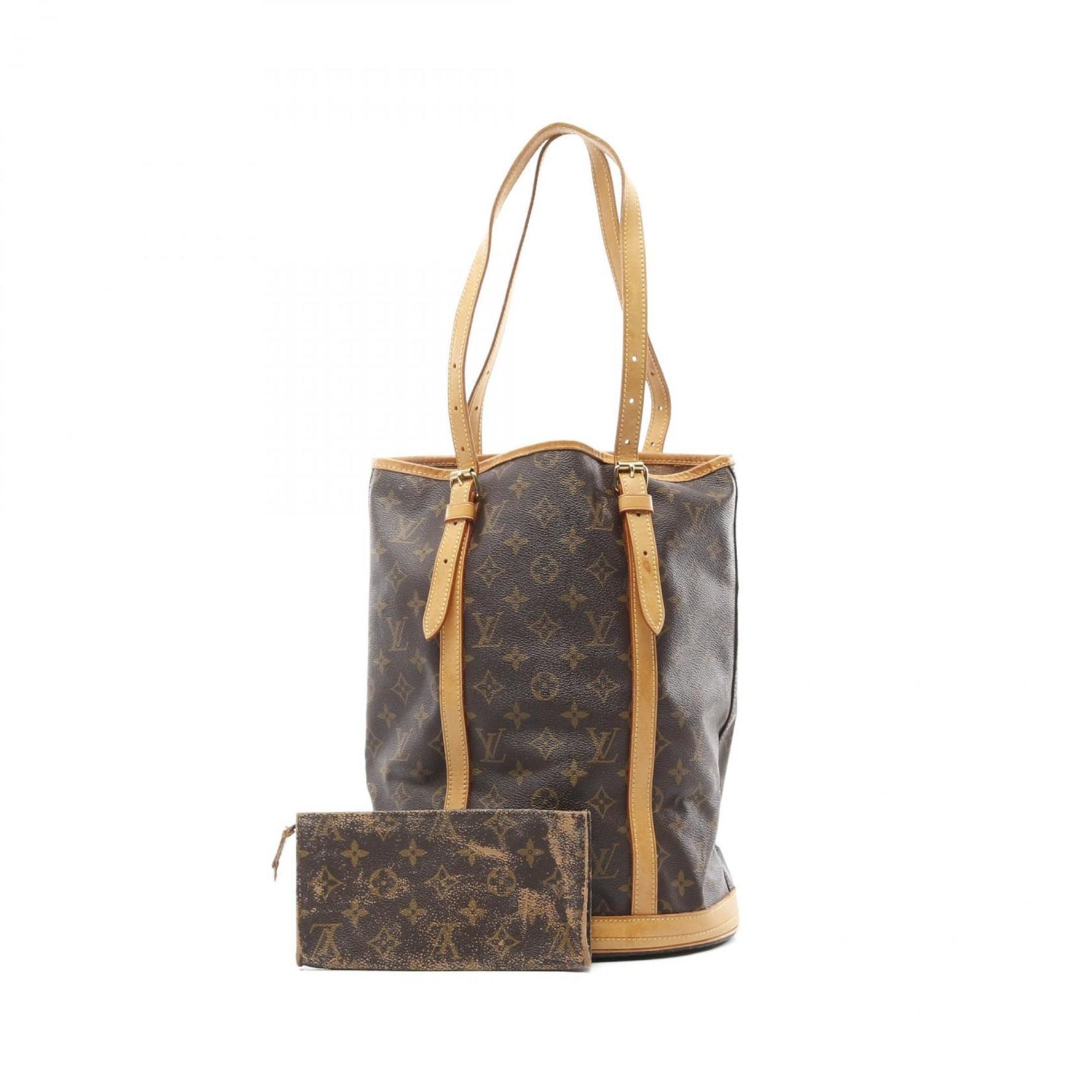 Louis Vuitton Bucket GM Shoulder Bag Coated Canvas Leather Monogram