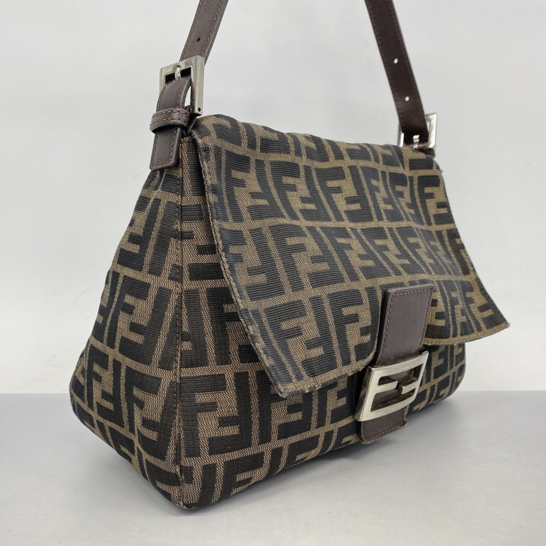 Fendi Zucca Nylon Canvas Shoulder Bag