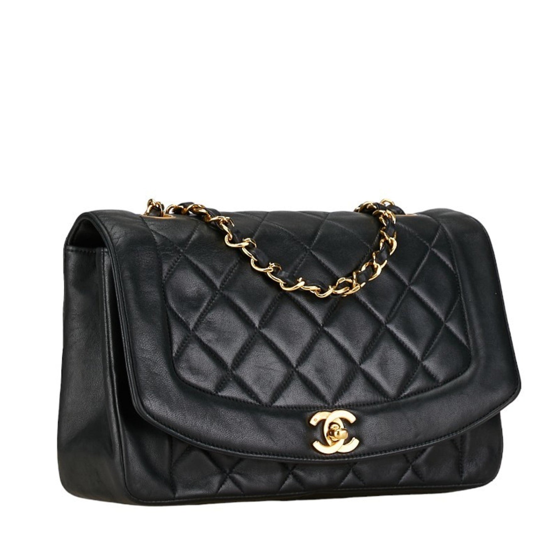 CHANEL Matelasse 25 Diana Chain Shoulder Bag Lambskin