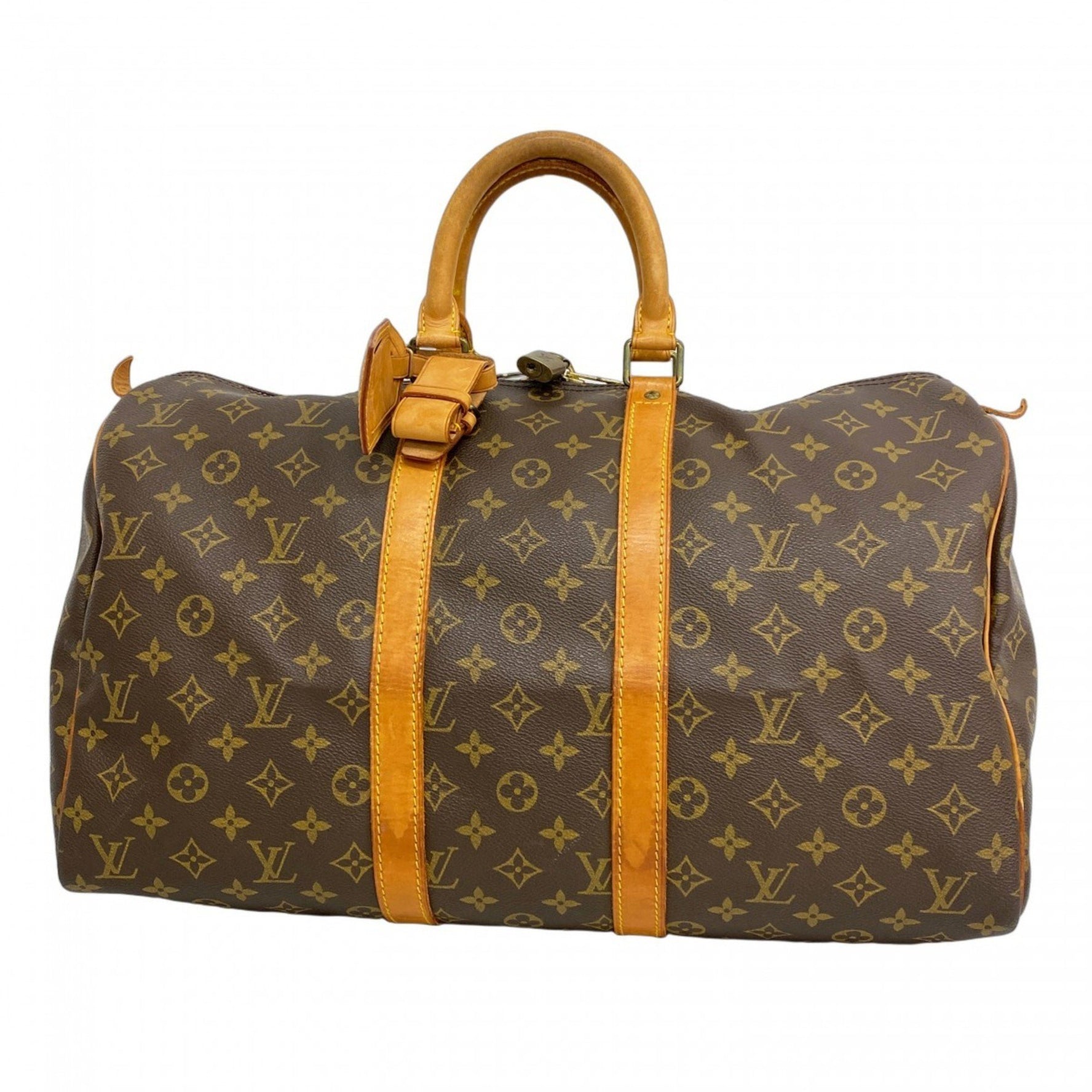 Louis Vuitton Monogram Keepall 45 Boston Bag Brown Men's and Women's