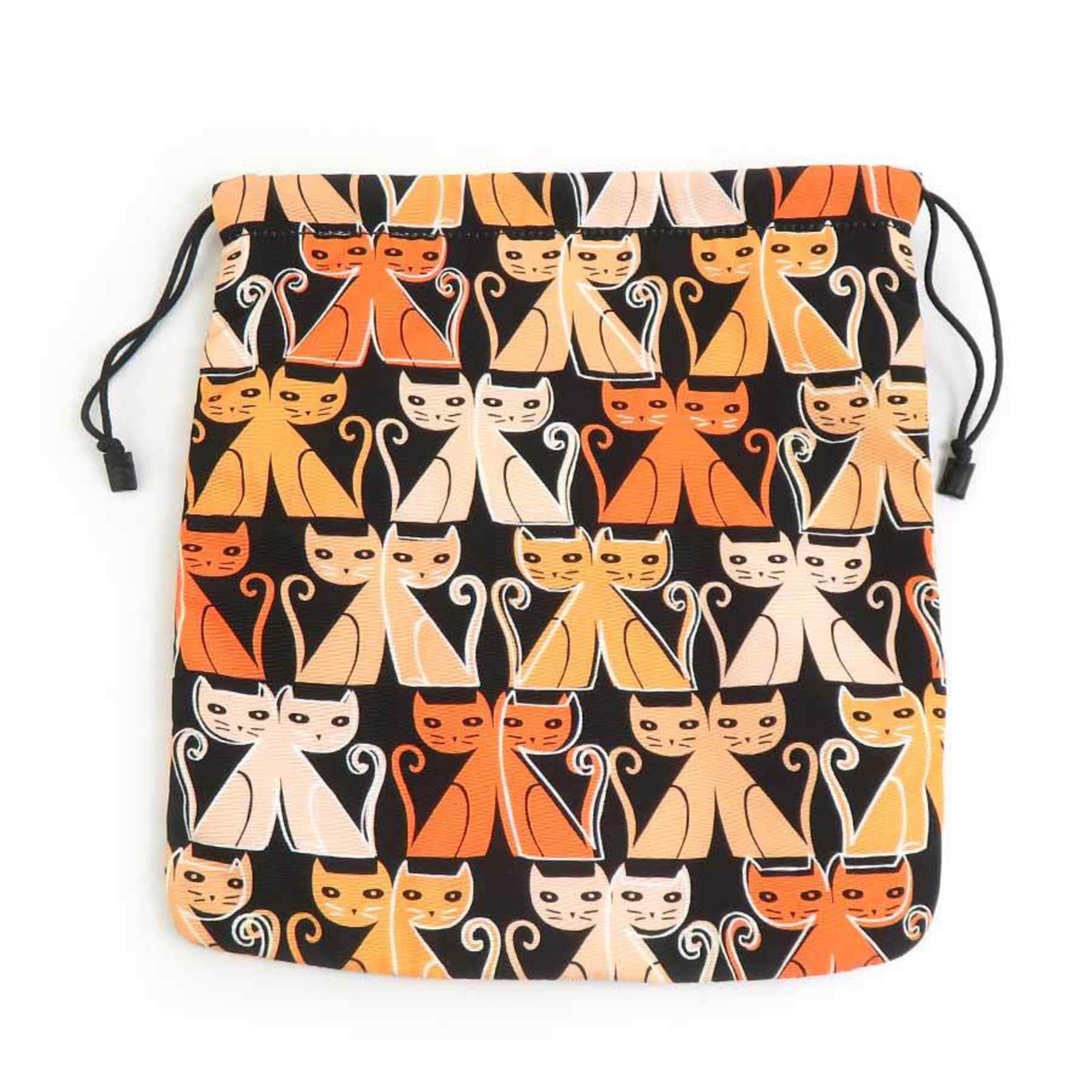 Miu Miu Miu Pouch, Cotton Canvas, Black and Orange