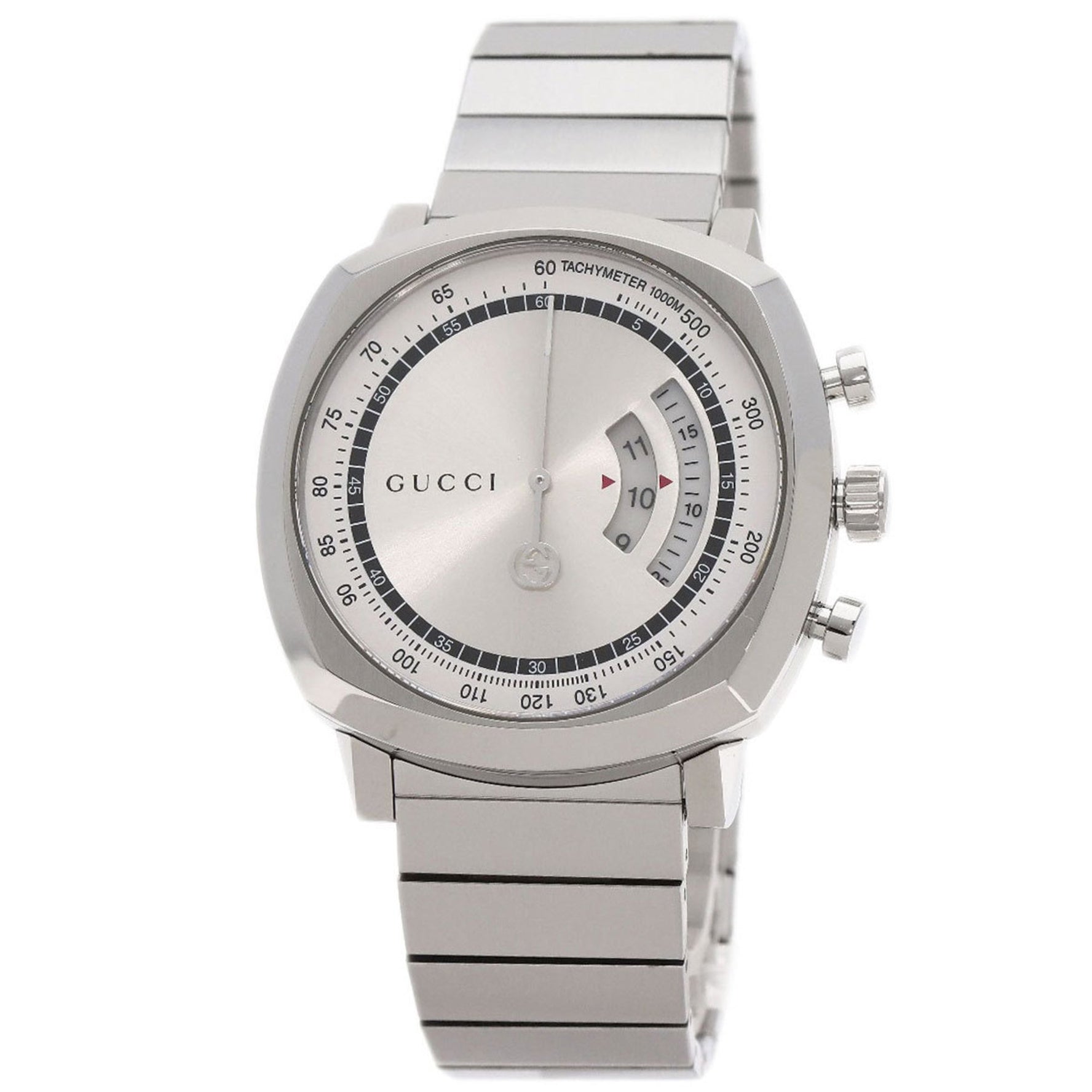 Gucci Grip Chronograph Watch, Stainless Steel/SS