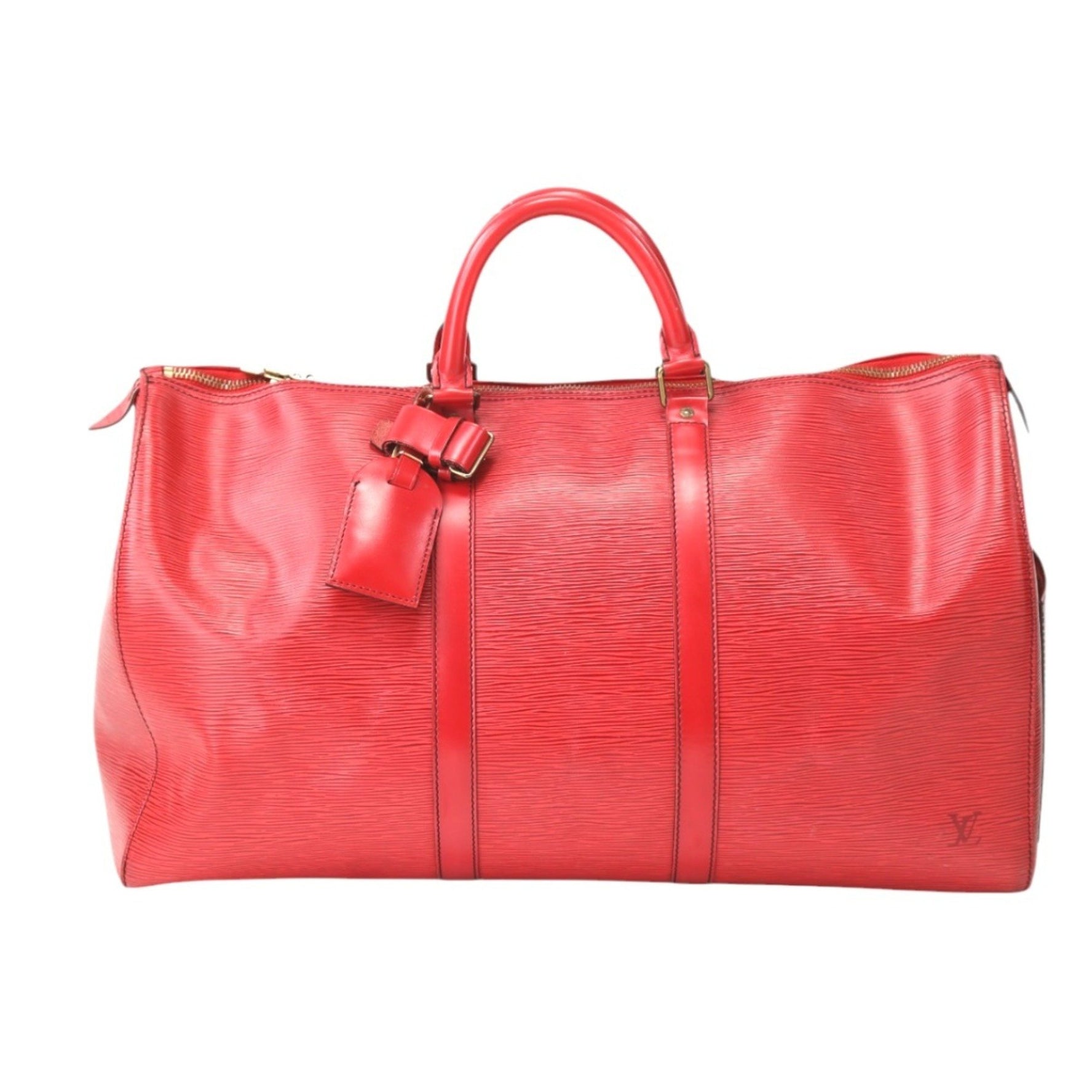 Louis Vuitton Boston Bag Epi Keepall 50 Leather M42967 Castilian Red LV
