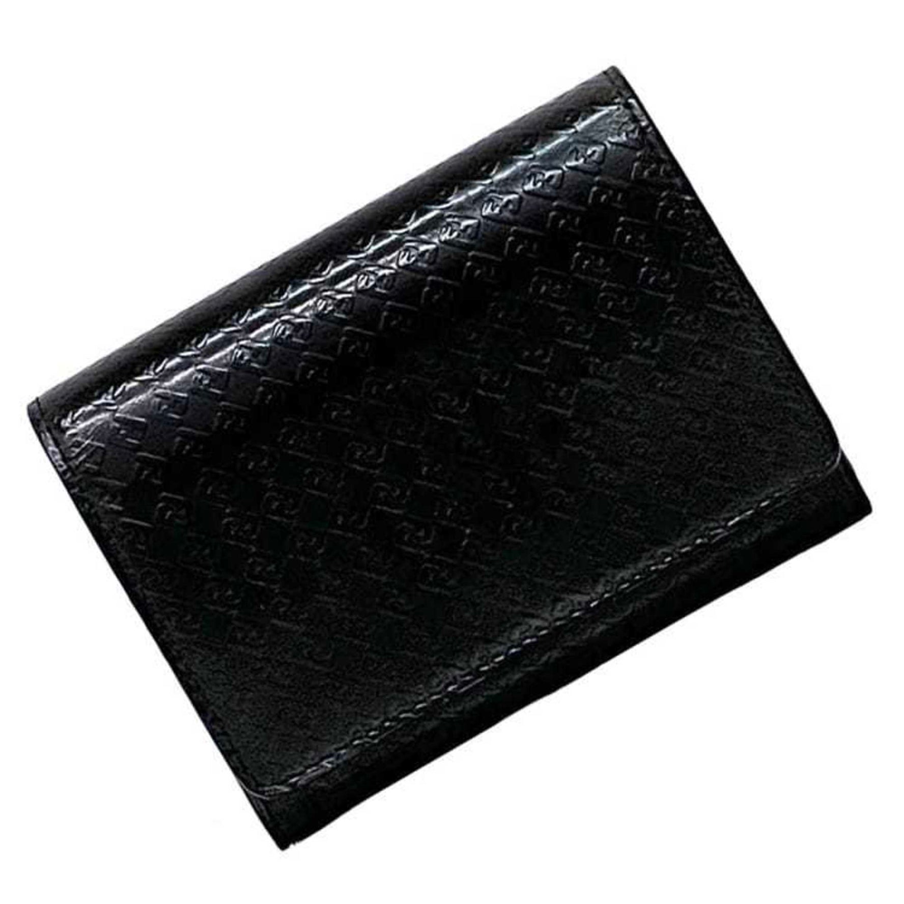 Fendi Card Case Micro Zucca Business Holder Patent Leather FF Embossed