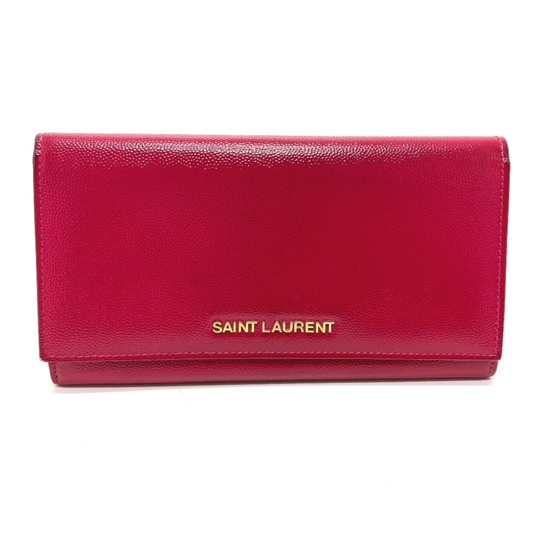 Saint Laurent Paris logo Bifold fashion accessory Long Wallet Fusha pink