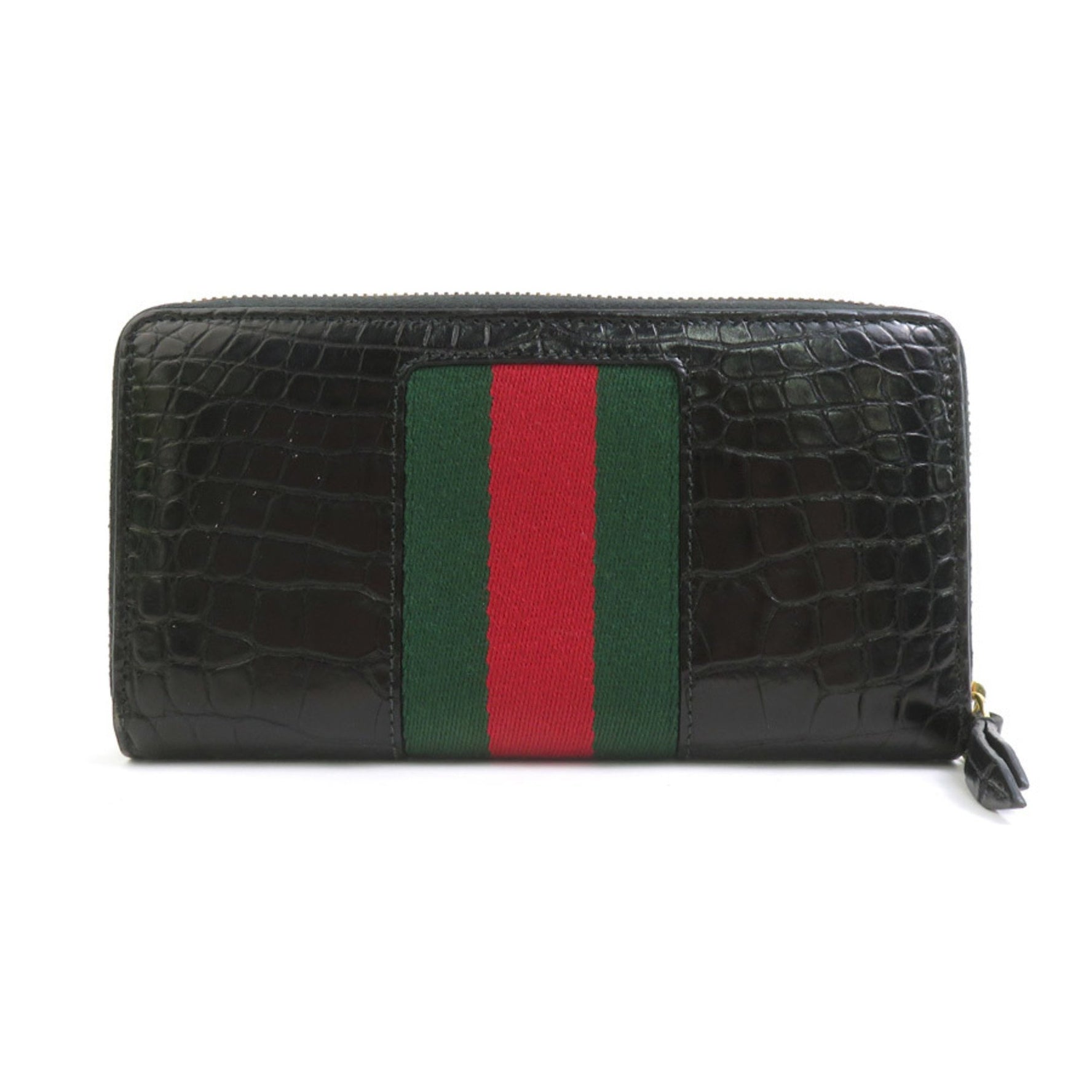 Gucci Round Long Wallet in Embossed Leather