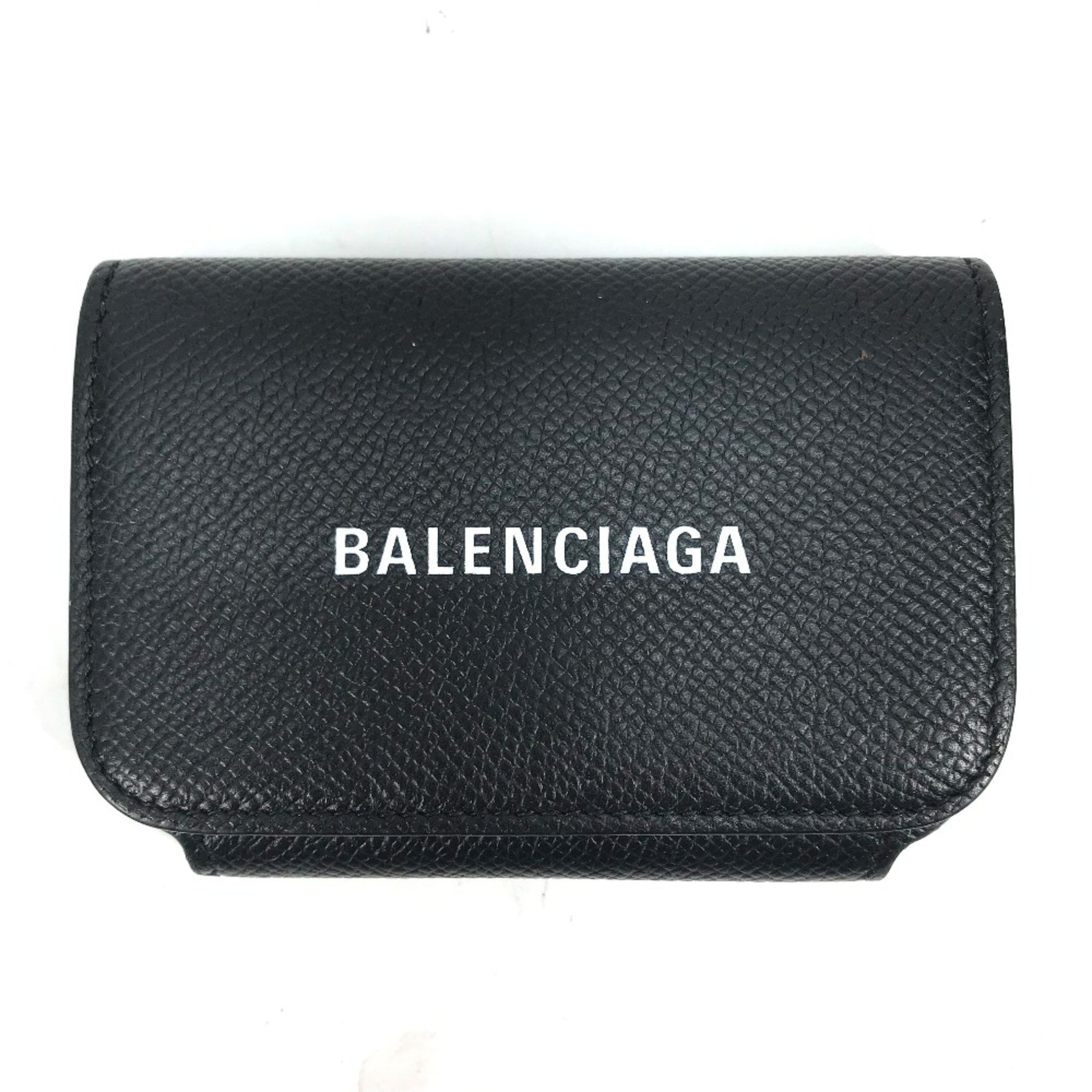 Balenciaga Wallet Business Card Holder Pass Case Card Case Black