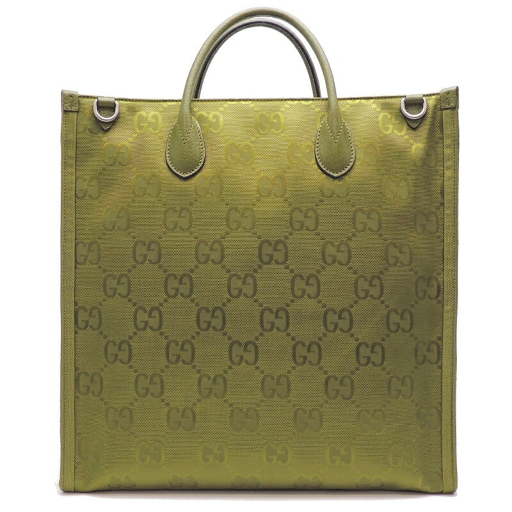 Gucci GG Nylon Off The Grid Medium (Day Only) Ladies Tote Bag Recycled Lining Forest Green