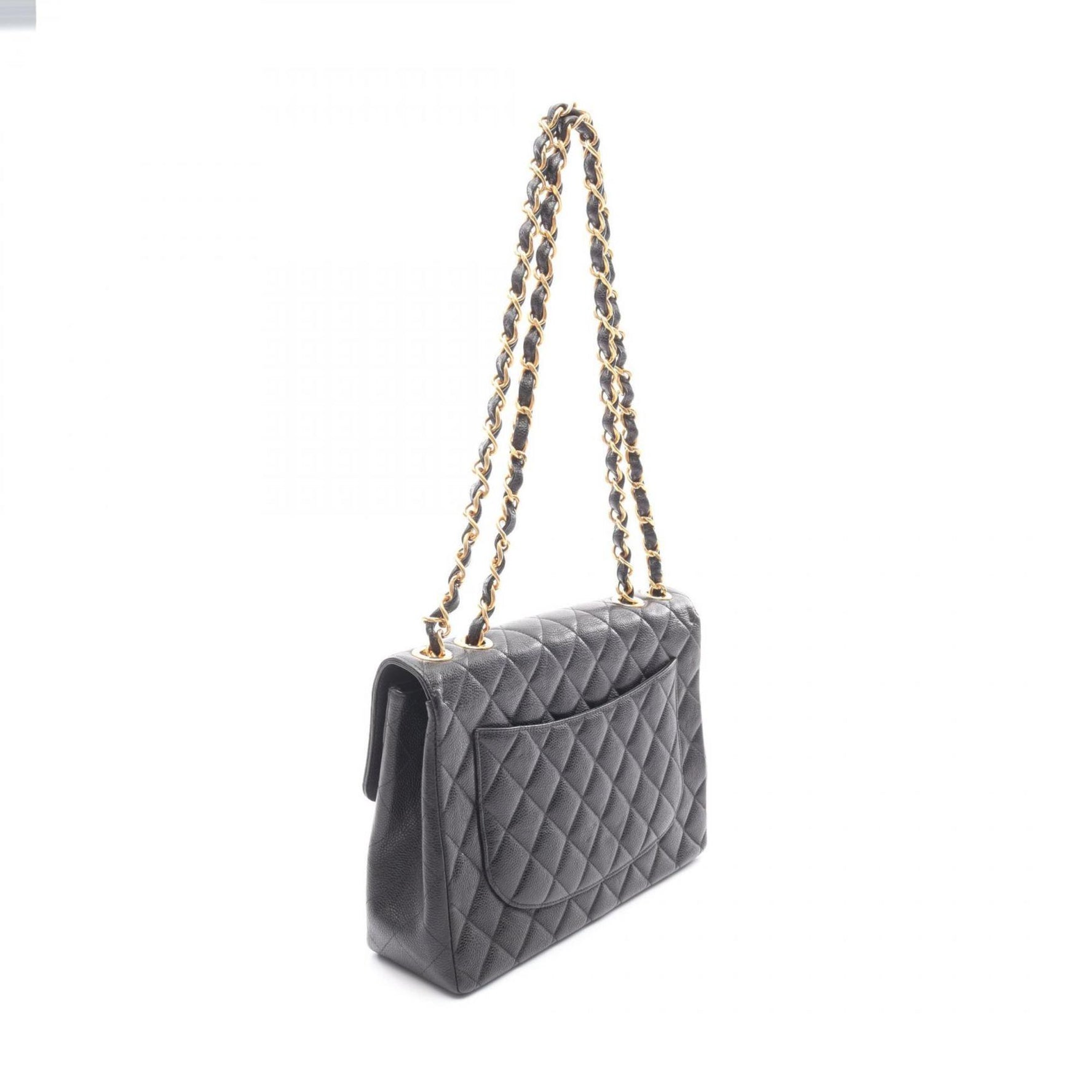 CHANEL Deca Matelasse 30 Single Flap Shoulder Bag in Grained Calfskin Leather