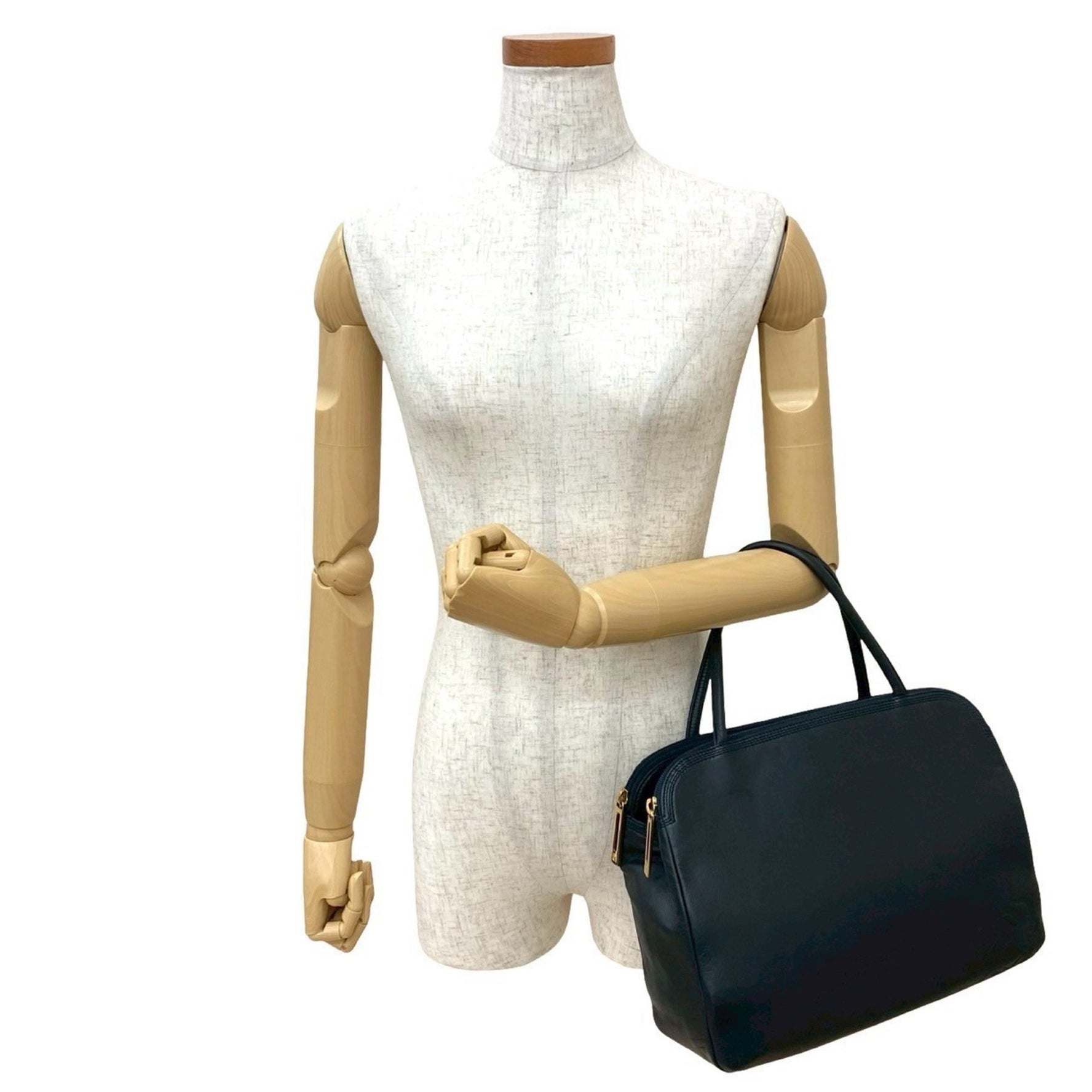 LOEWE Vintage Anagram Logo Nappa Leather Handbag/Boston Bag/Tote Bag
